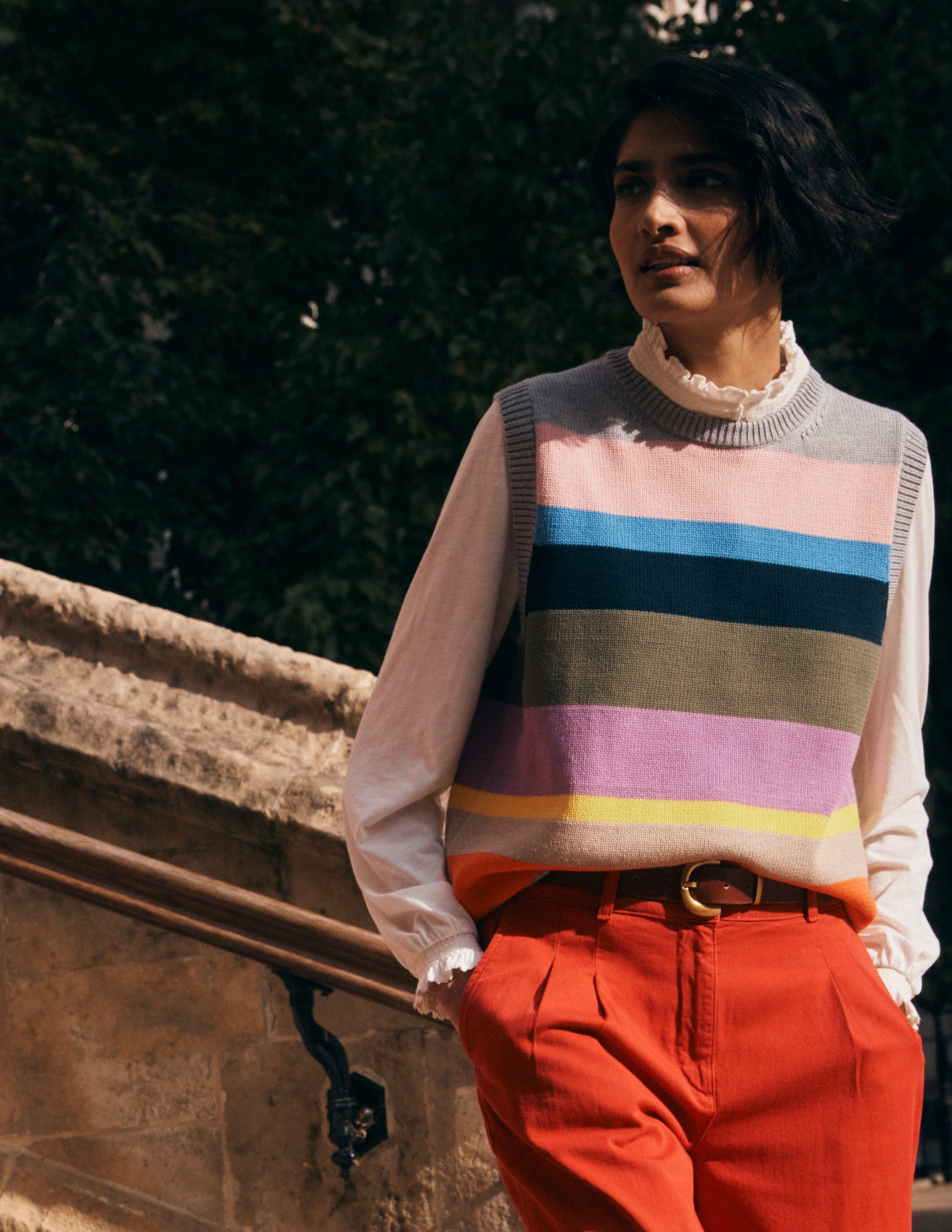 Lucy Cotton Tank-Multi, Rainbow-4