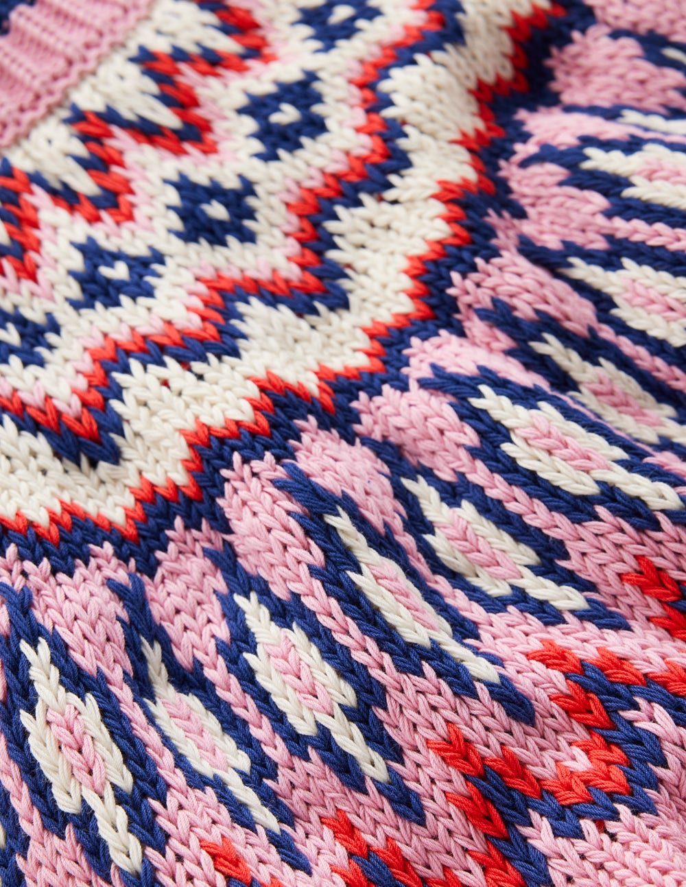 Margot Puff Sleeve T-Shirt-Almond Pink Fair Isle