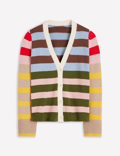 Lucy Relaxed Cotton Cardigan-Multi Hotch-7