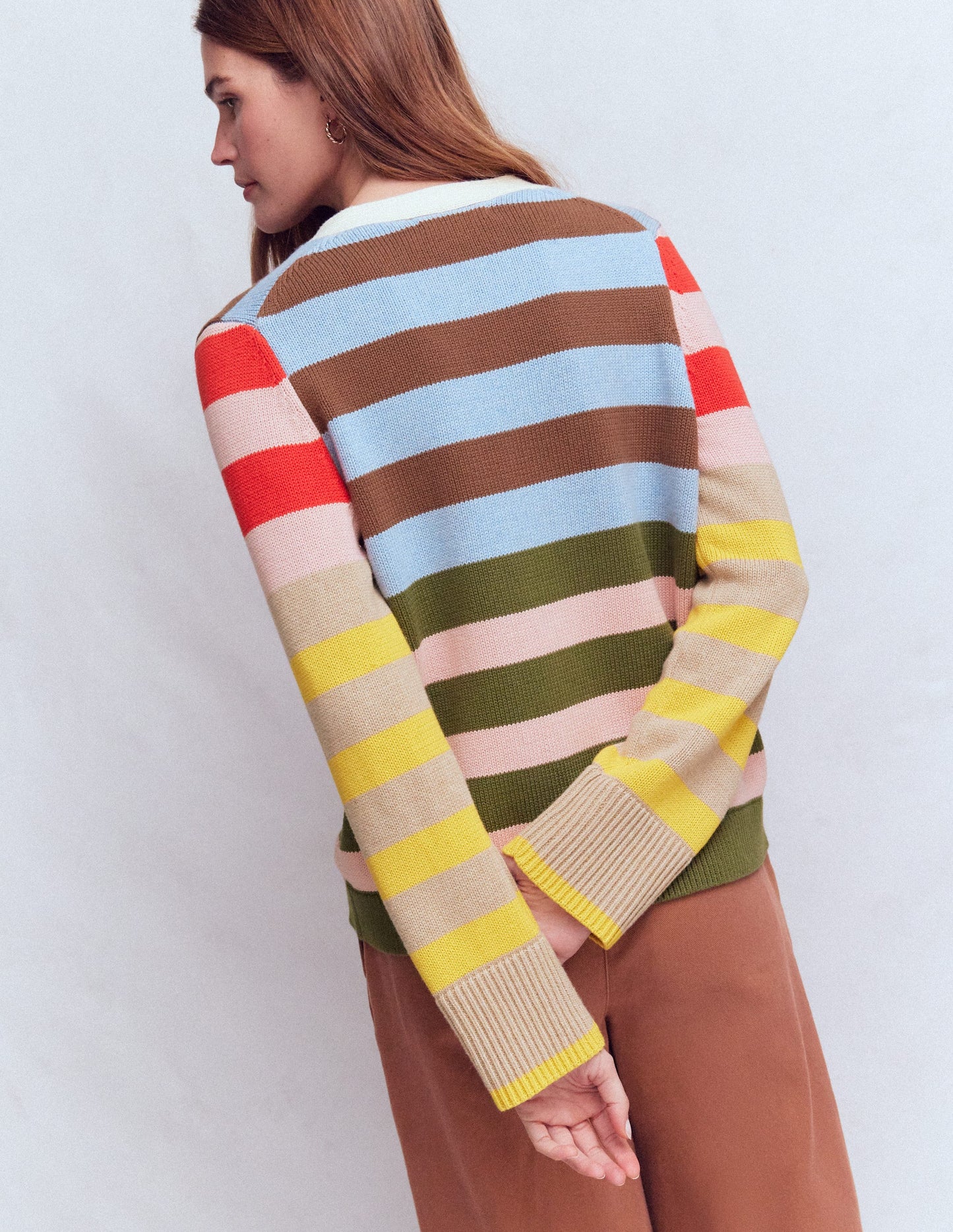 Lucy Relaxed Cotton Cardigan-Multi Hotch