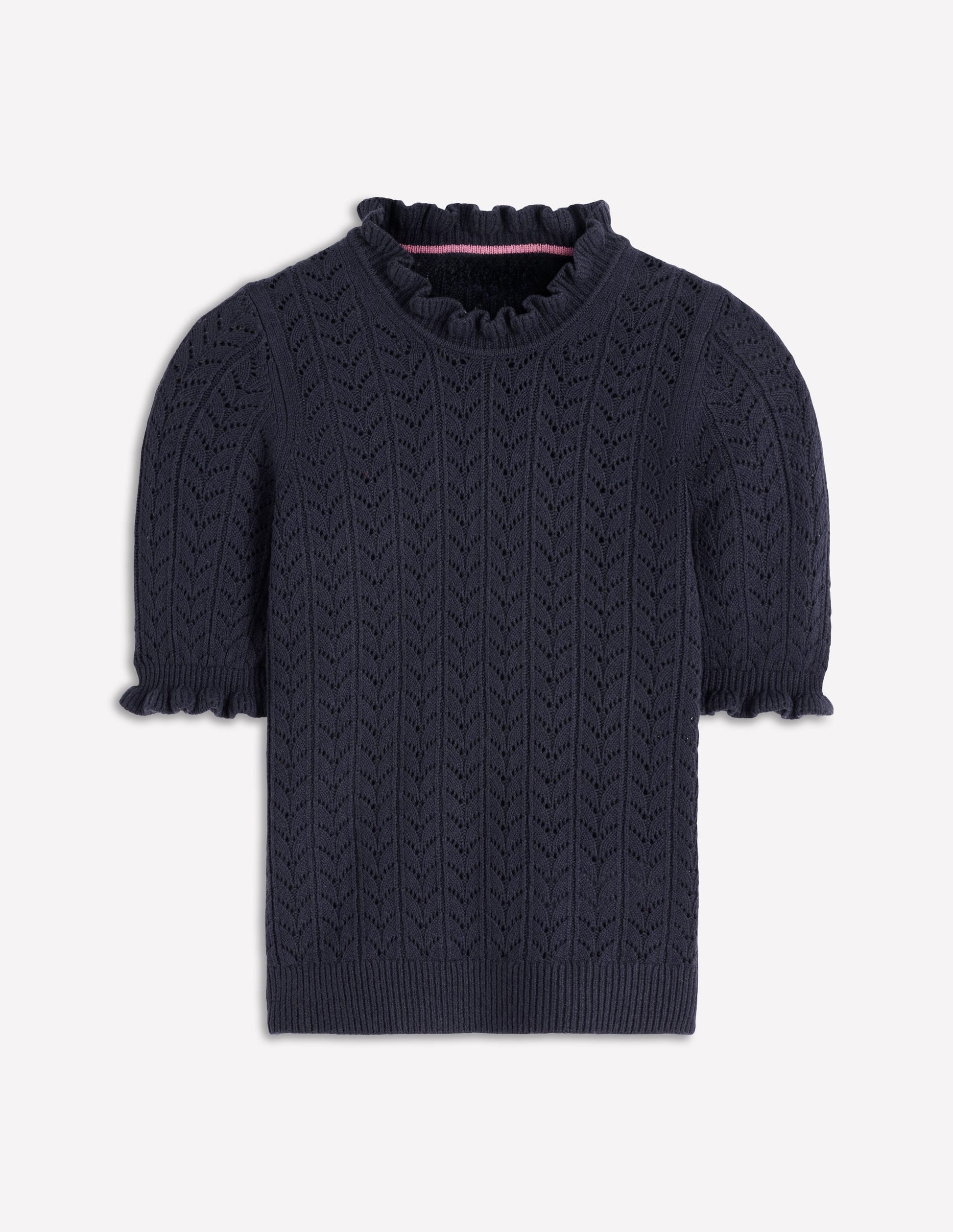 Eloise Frill T-Shirt-Navy-5