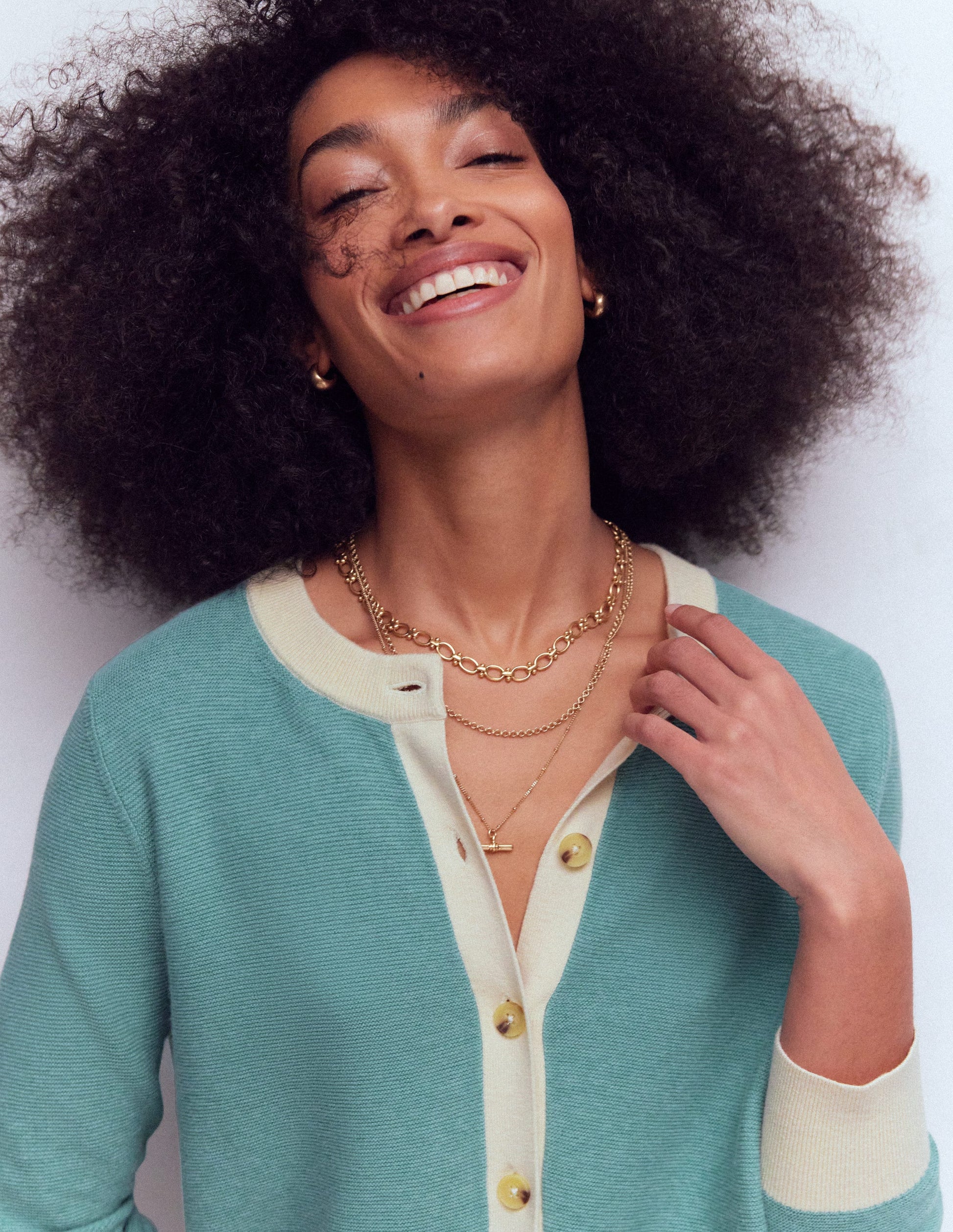 Grace Colour Block Cardigan-Cloudy Jane Blue-2