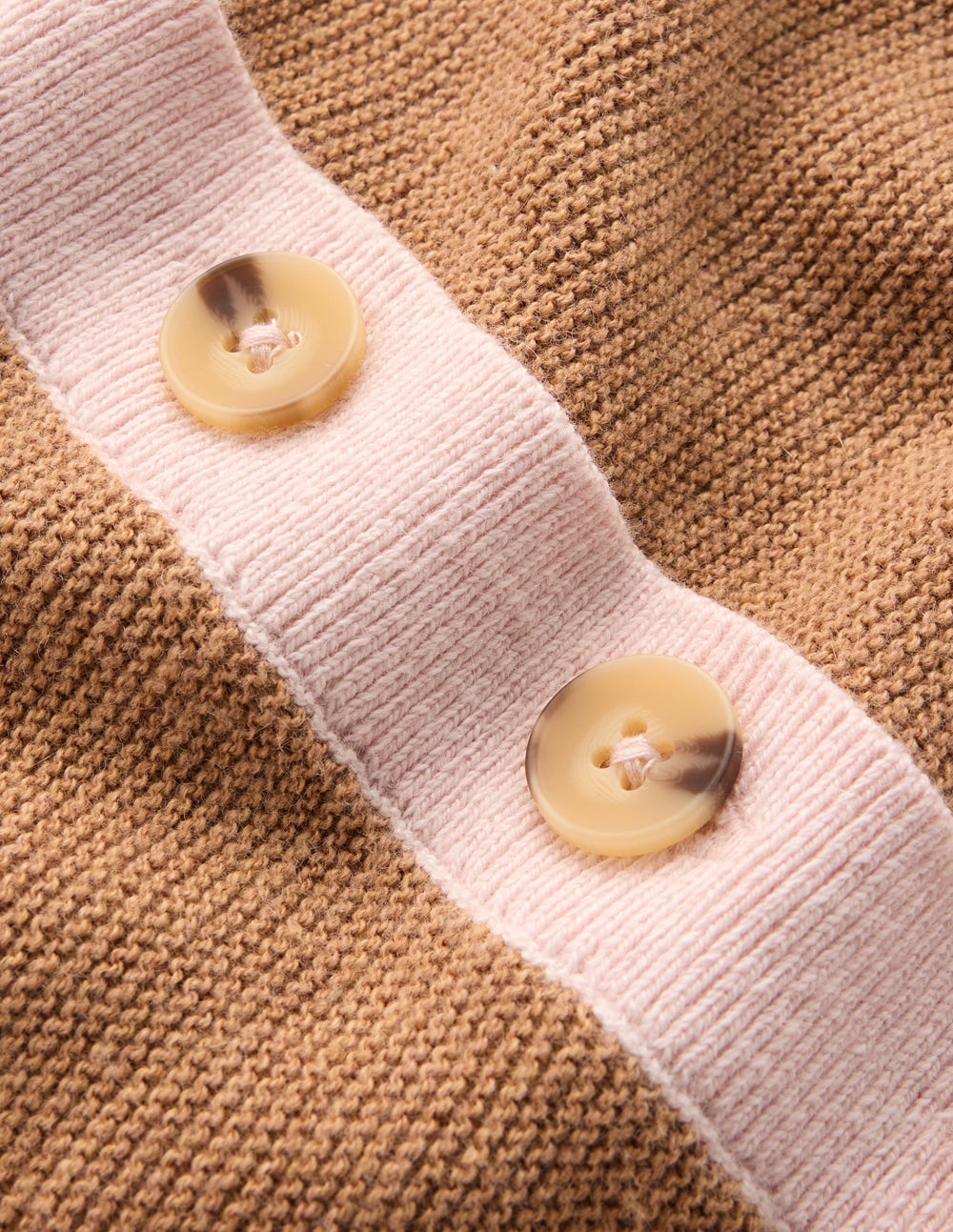 Grace Colour Block T-Shirt-Camel Melange