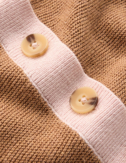 Grace Colour Block T-Shirt-Camel Melange-7