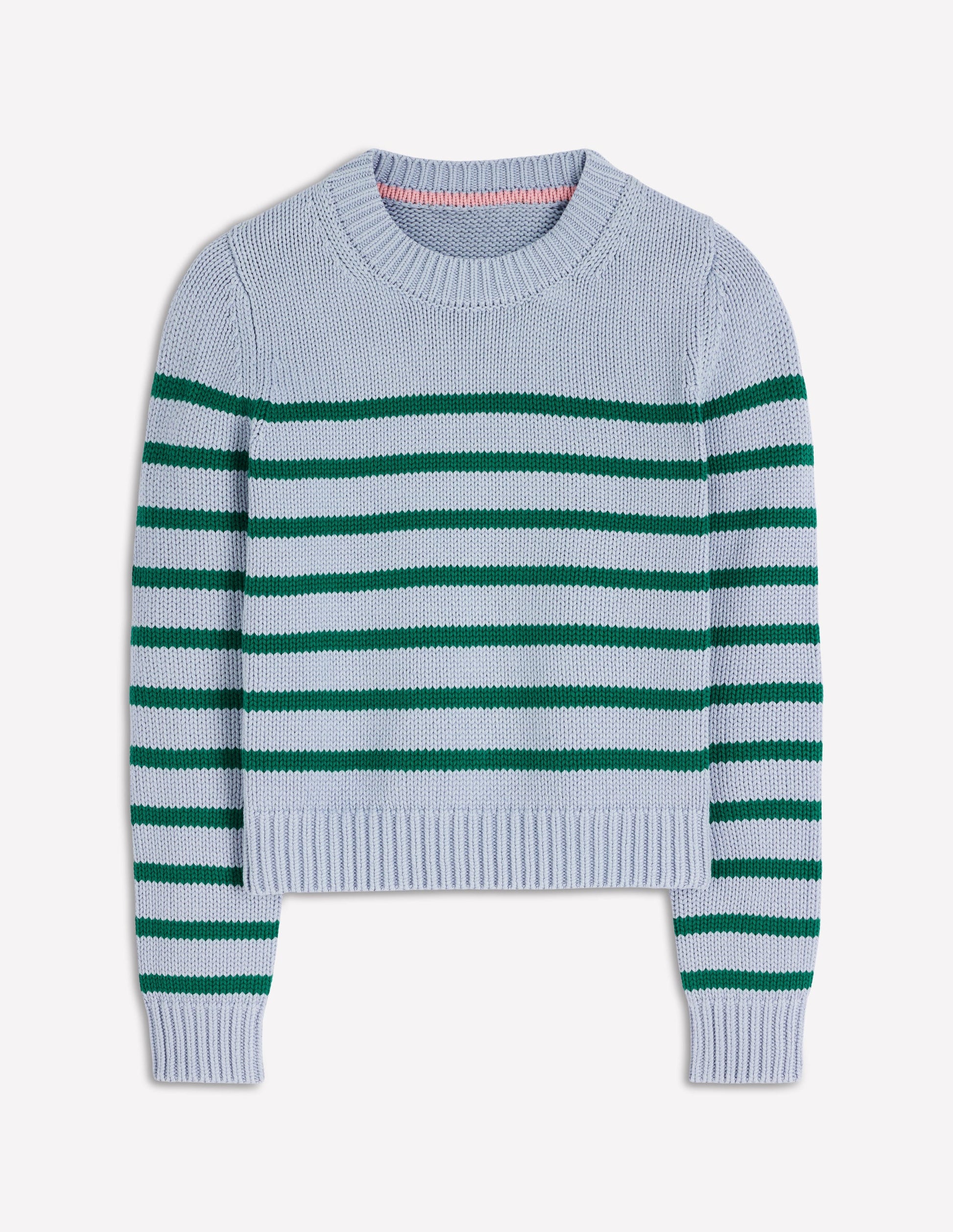 Lucy Chunky Cotton Jumper-Blue/ Green-6