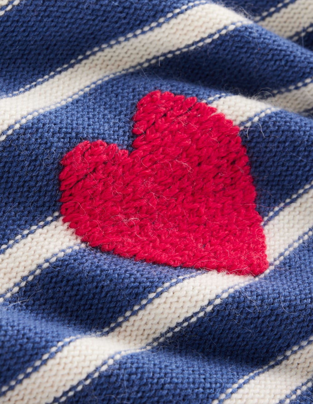 Isa Embroidered Jumper-Delft Blue Hearts