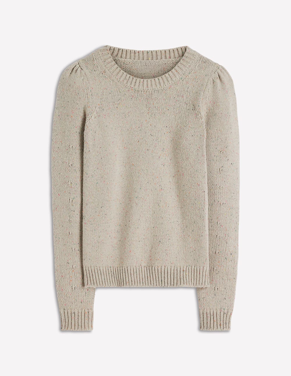 Davina Puff Sleeve Jumper-Ivory, Nep-6