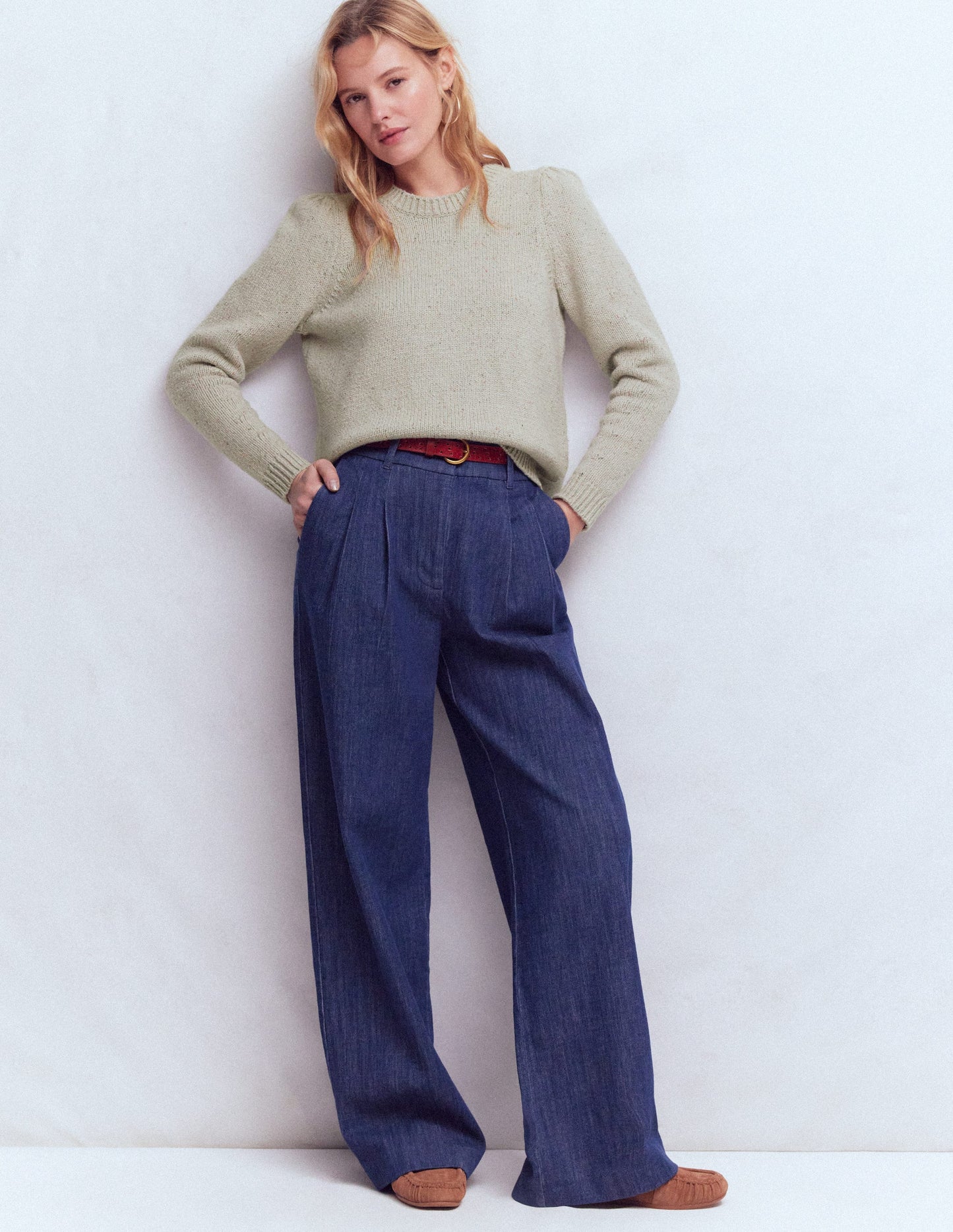 Davina Puff Sleeve Jumper-Ivory, Nep