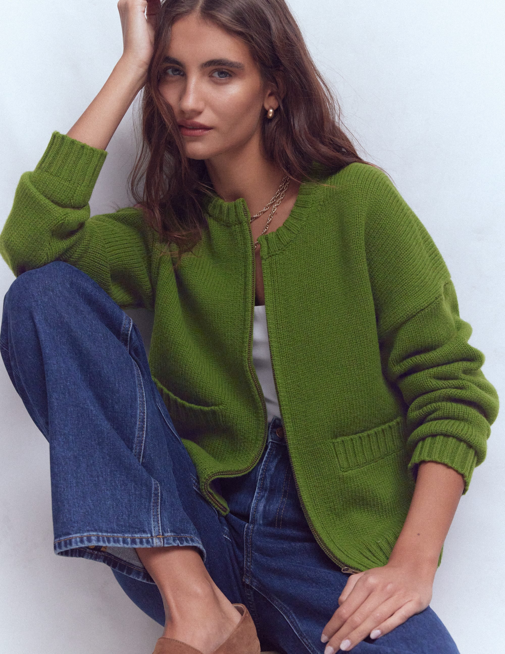 Maya Zip-up Jacket-Herb Garden - Image 1
