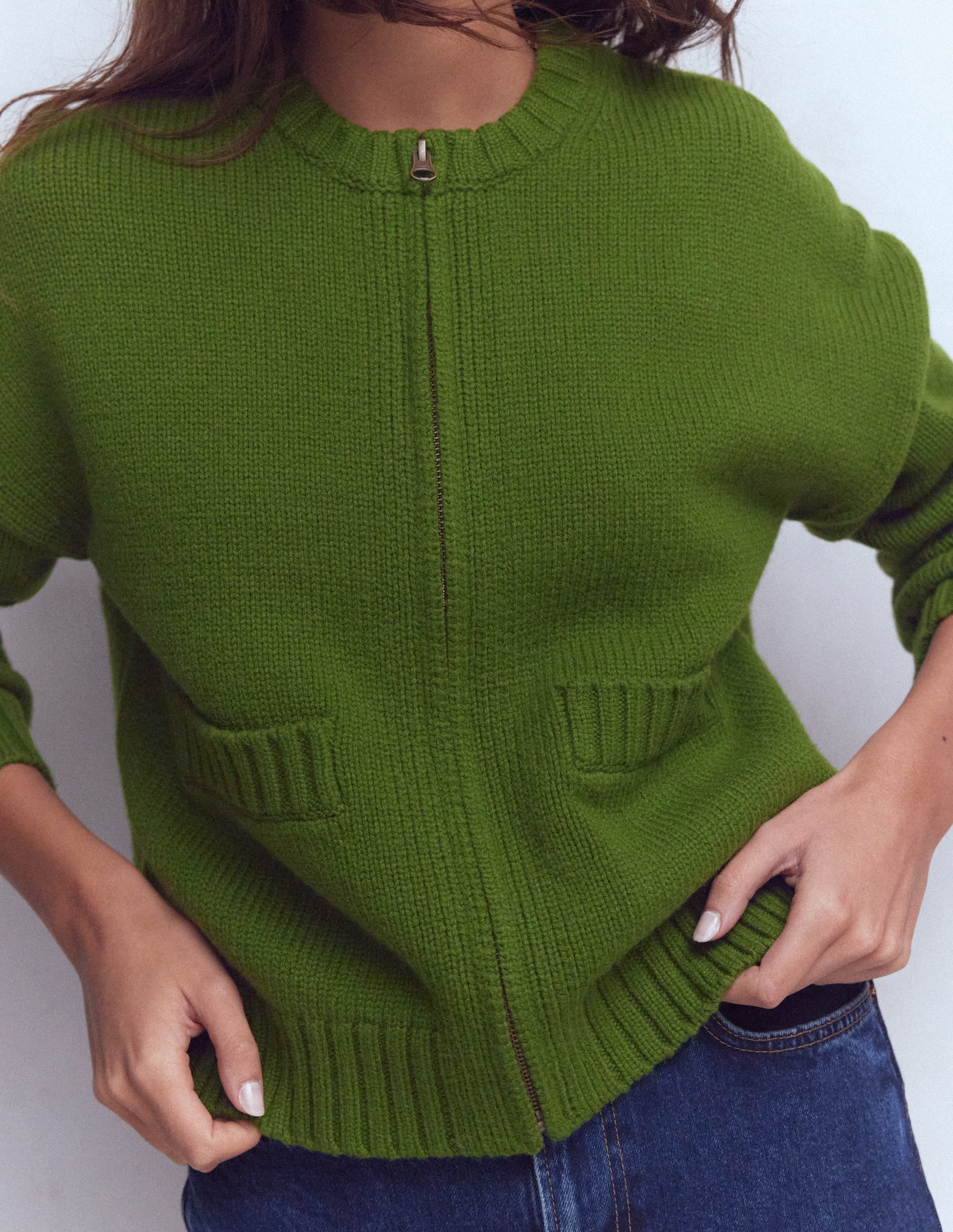 Maya Zip-up Jacket-Herb Garden - Image 2