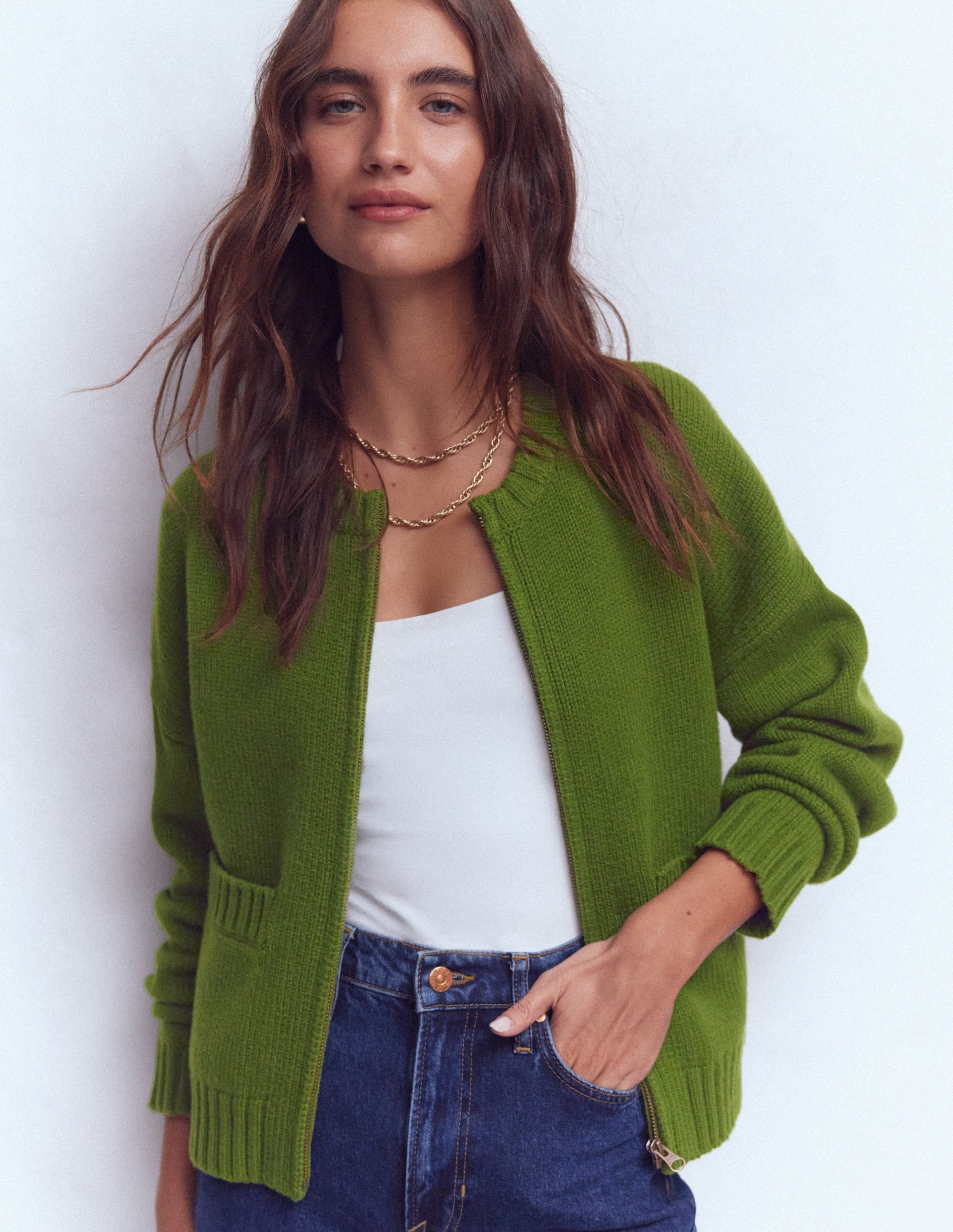 Maya Zip-up Jacket-Herb Garden - Image 4