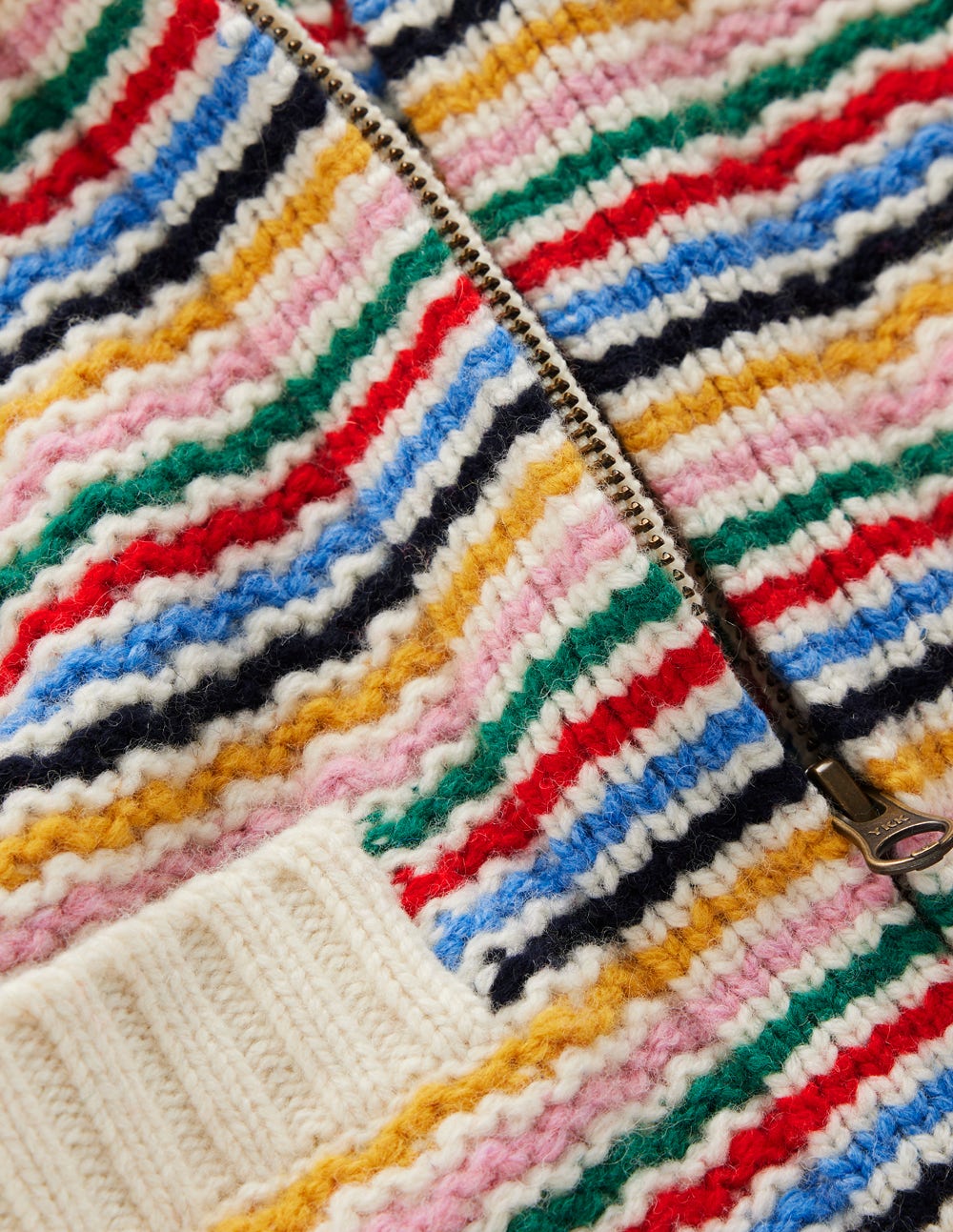 Maya Zip-up Jacket-Ivory, Rainbow-8