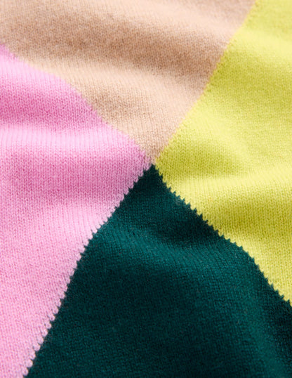 Anastasia Cashmere Jumper-Multi Harlequin Jumper-8