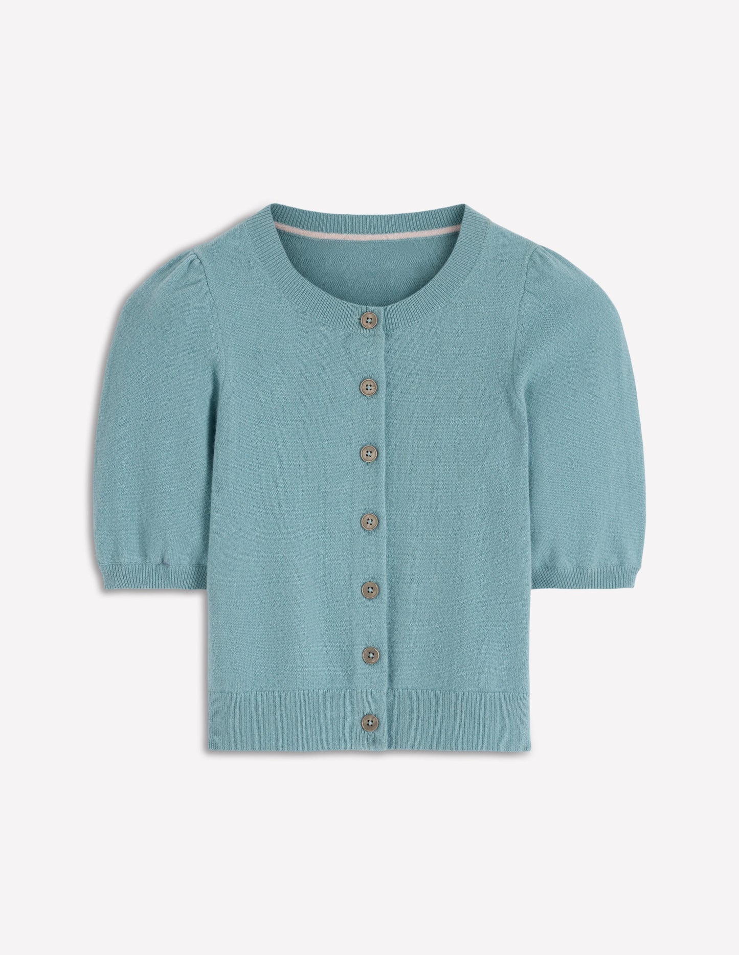 Pretty Cropped Cardigan-Misty Blue