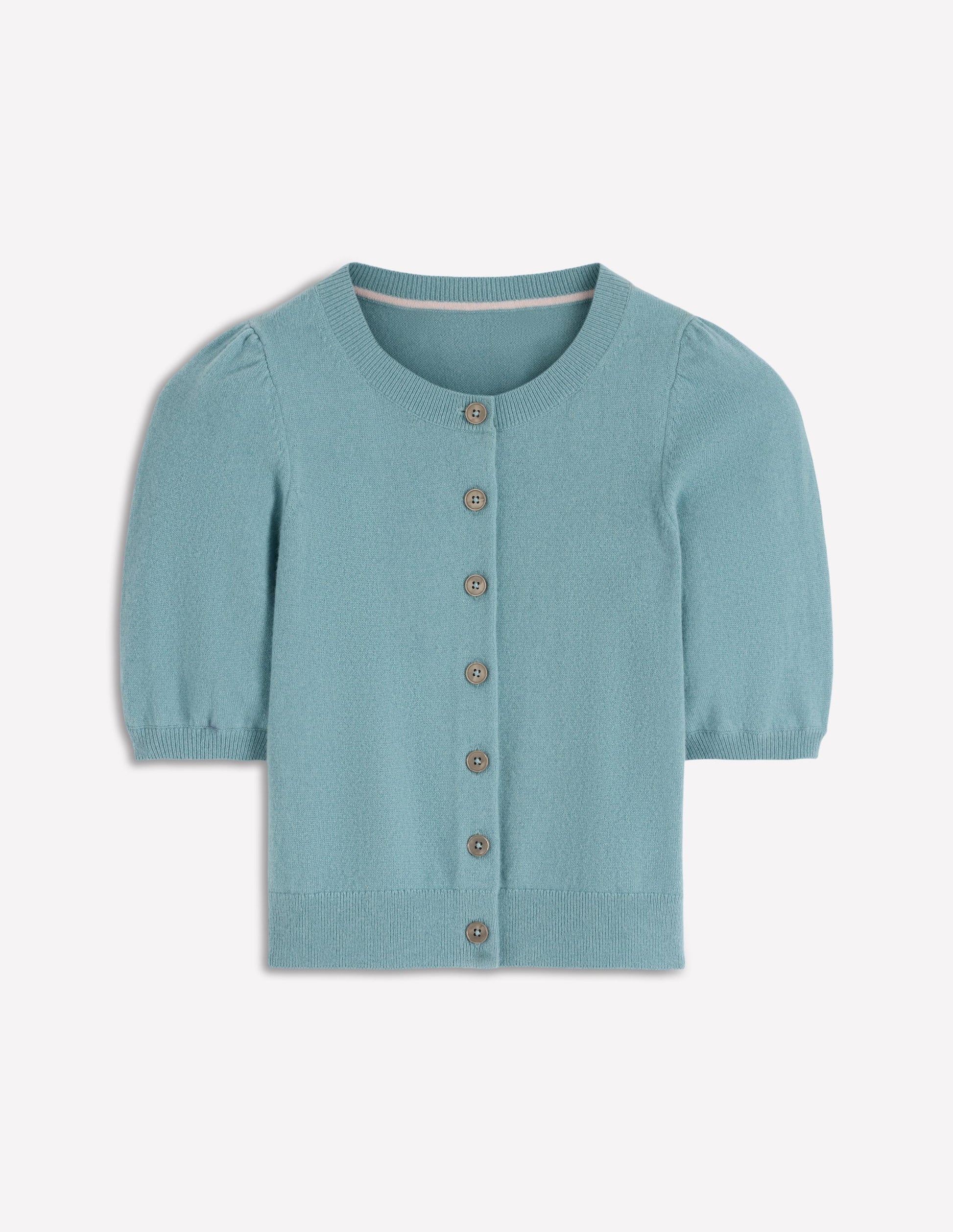 Pretty Cropped Cardigan-Misty Blue-5