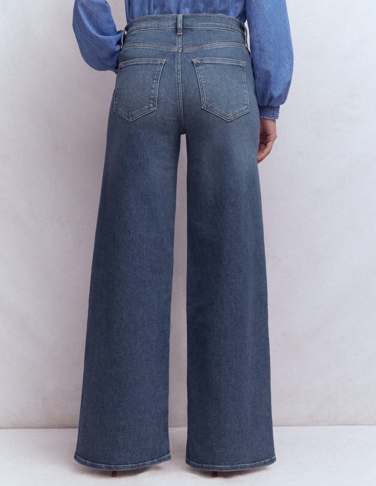 High Rise Wide Leg Jeans-Mid Vintage