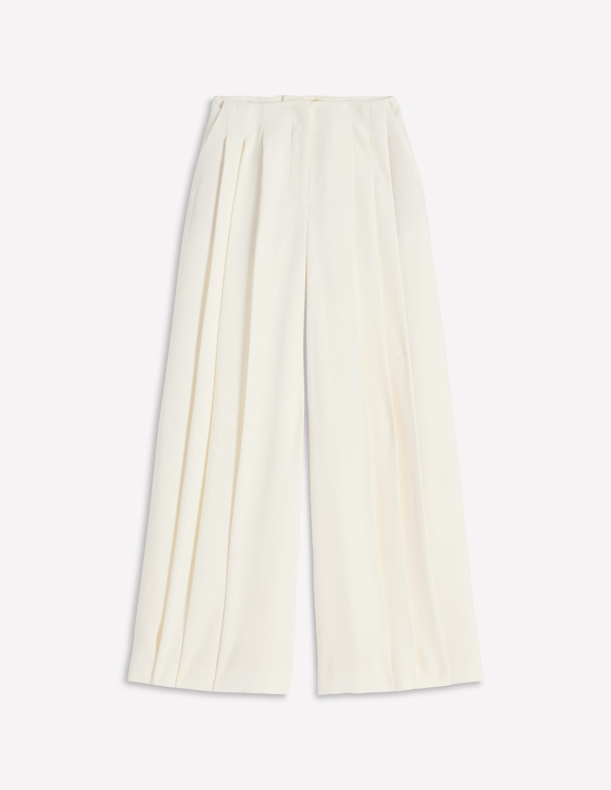 Regent Wide Leg Trousers-Ivory-5