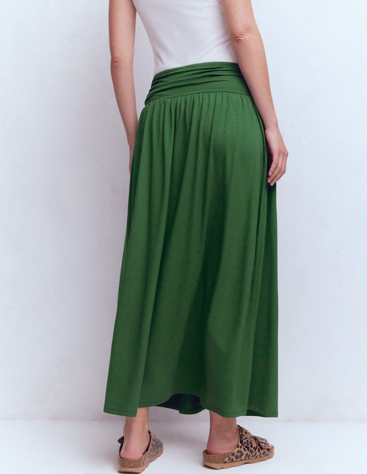 Rosaline Jersey Skirt-Hunter Green