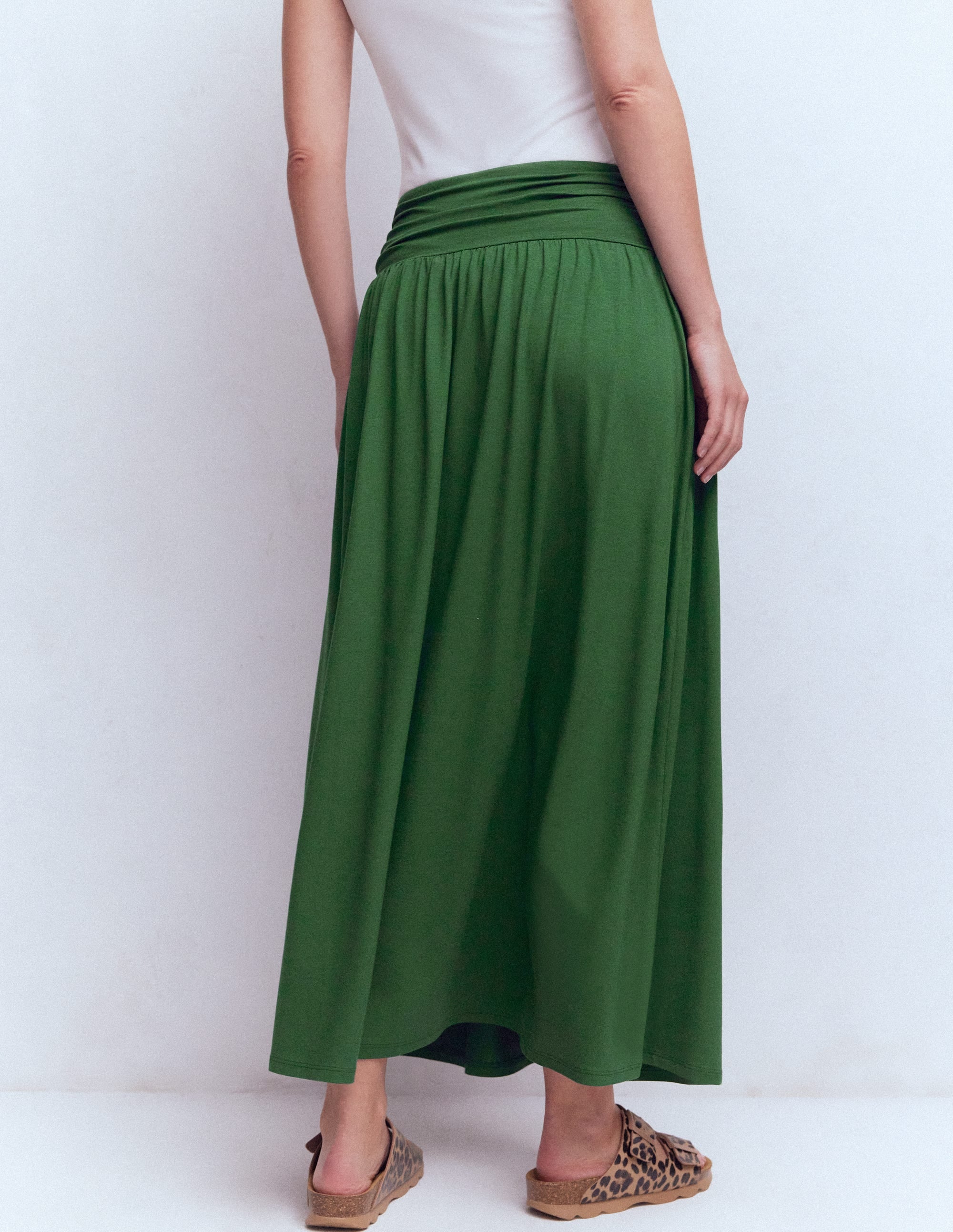 Rosaline Jersey Skirt-Hunter Green - Image 3
