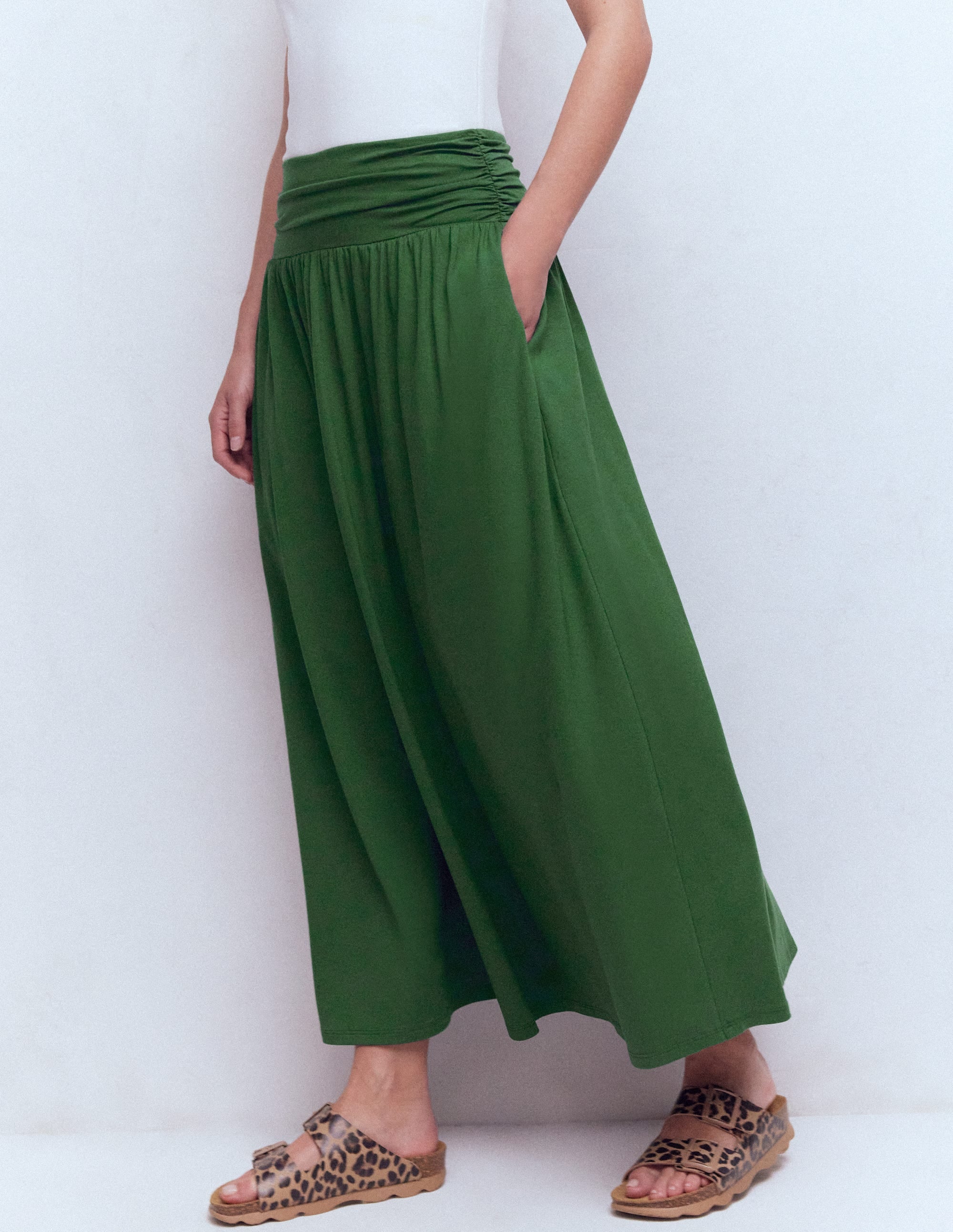 Rosaline Jersey Skirt-Hunter Green - Image 4