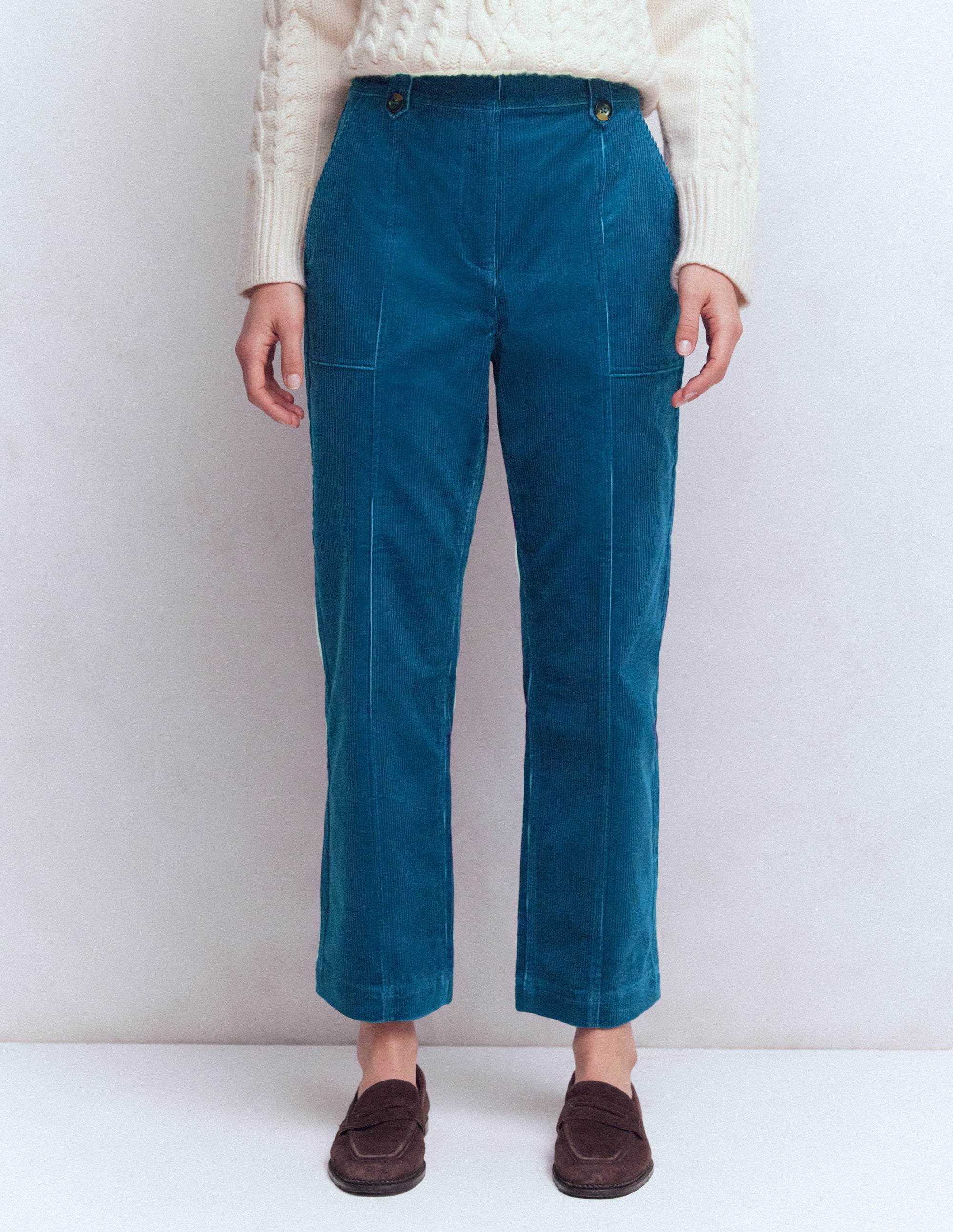 Pimlico Cord Trousers-Indigo Blue - Image 4