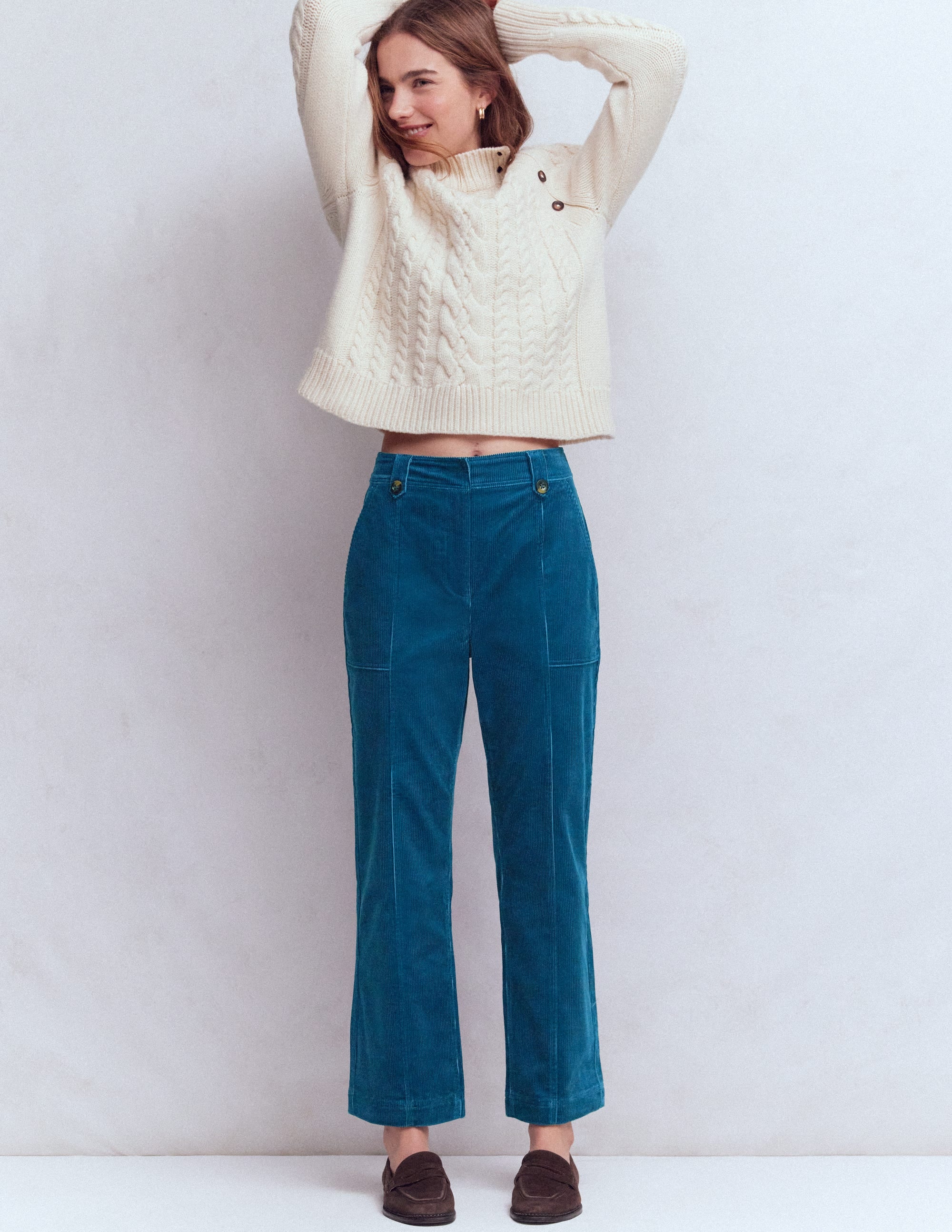 Pimlico Cord Trousers-Indigo Blue - Image 6