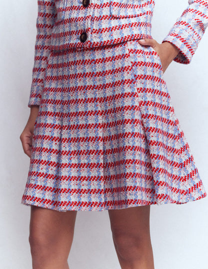 Flippy Textured Skirt-Pink Textured-4