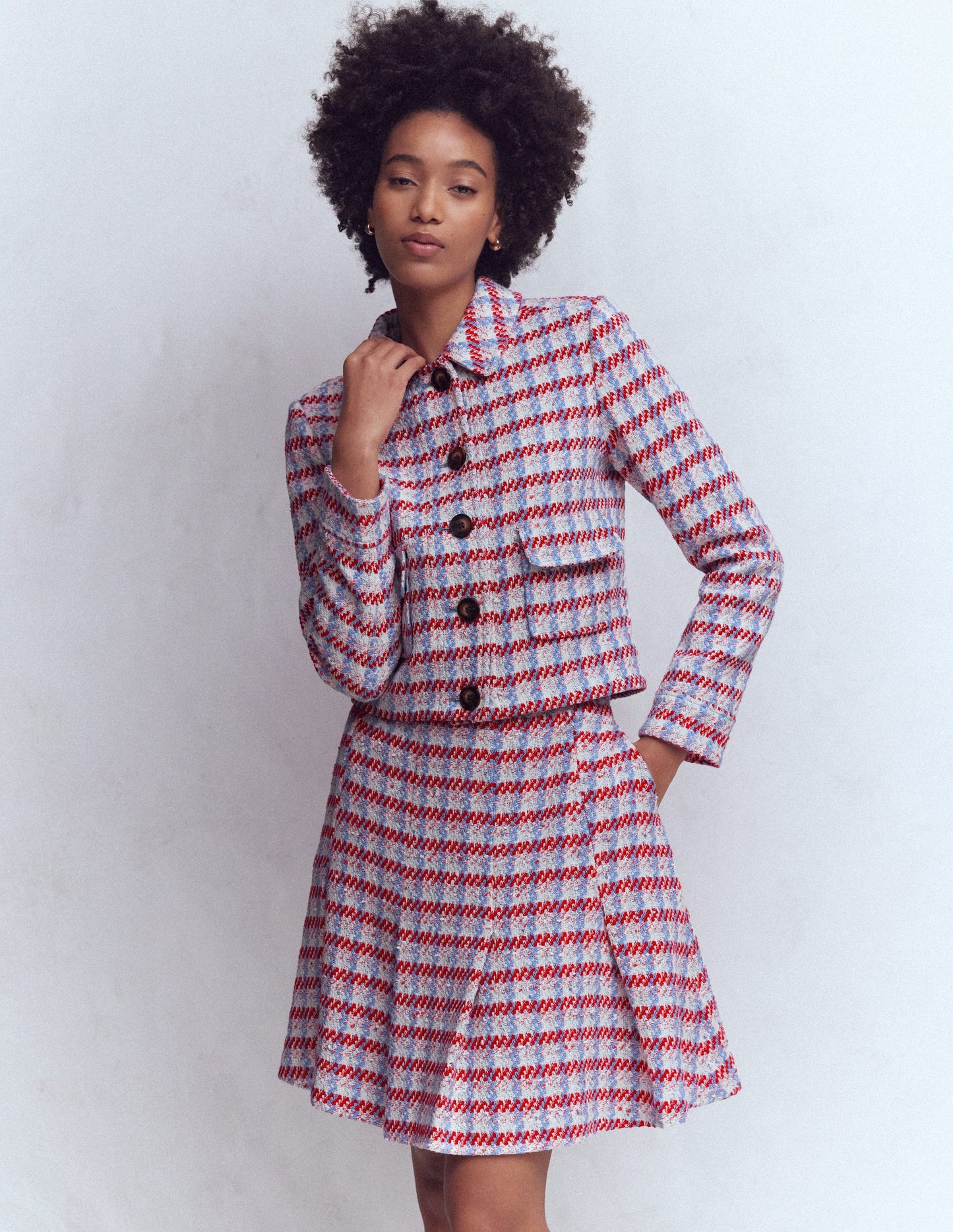 Flippy Textured Skirt-Pink Textured