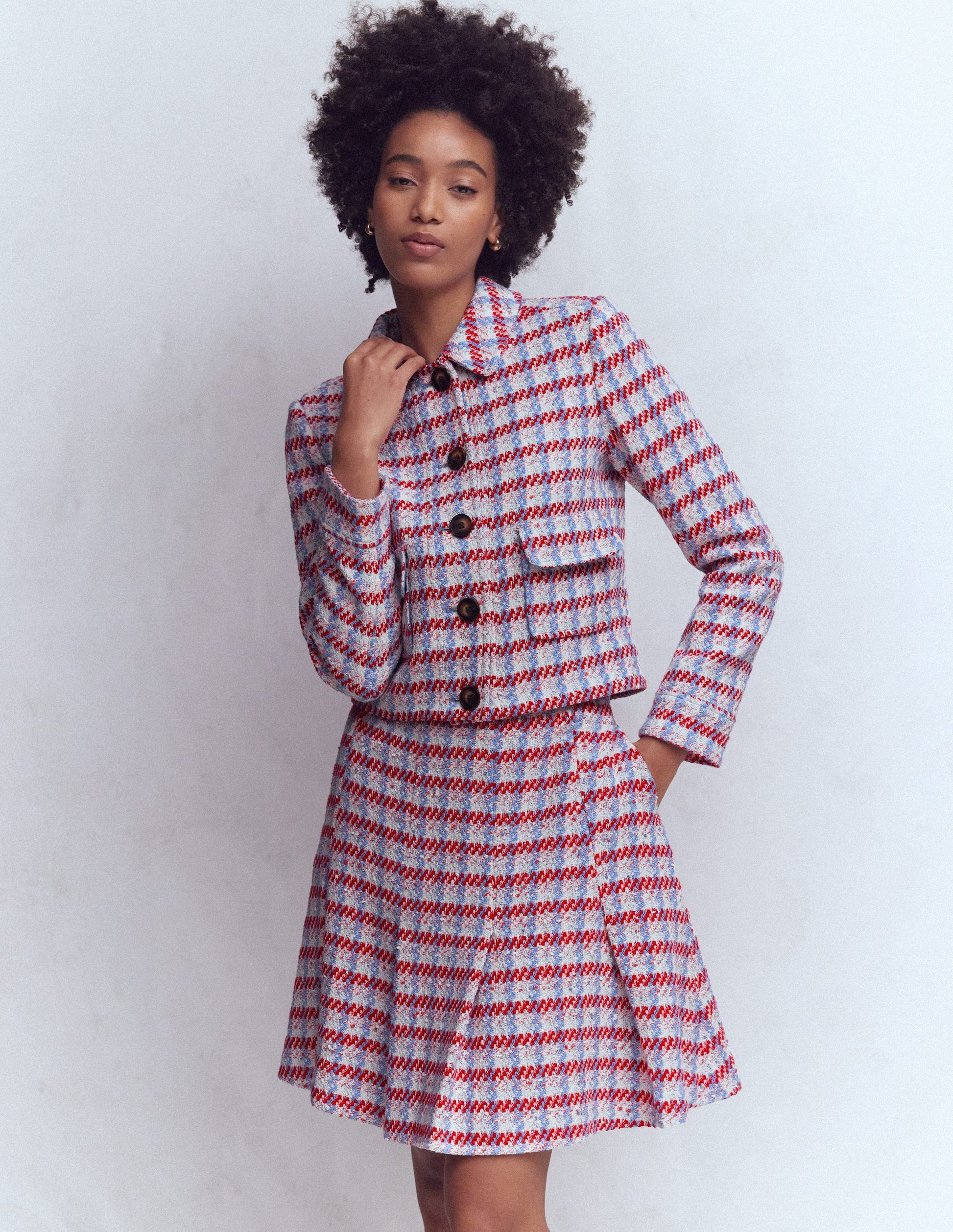 Flippy Textured Skirt-Pink Textured-5