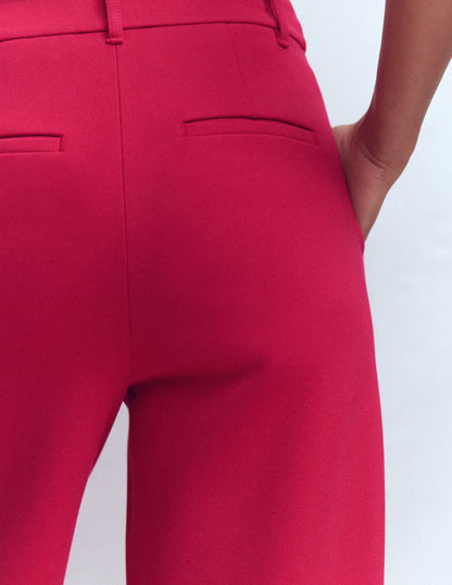 Belgravia Ponte Trousers-Pomegranate-2