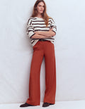 Belgravia Ponte Trousers-Burnt Orange
