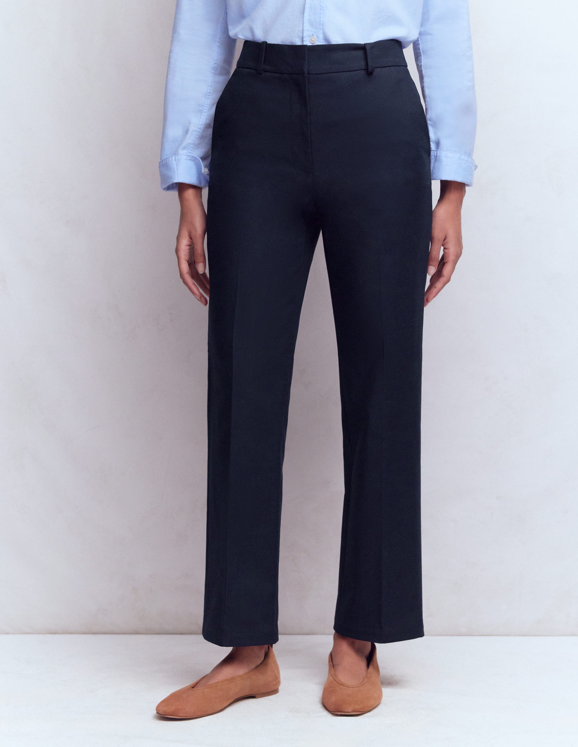 Canonbury Cotton 7/8 Trousers-Navy - Image 4