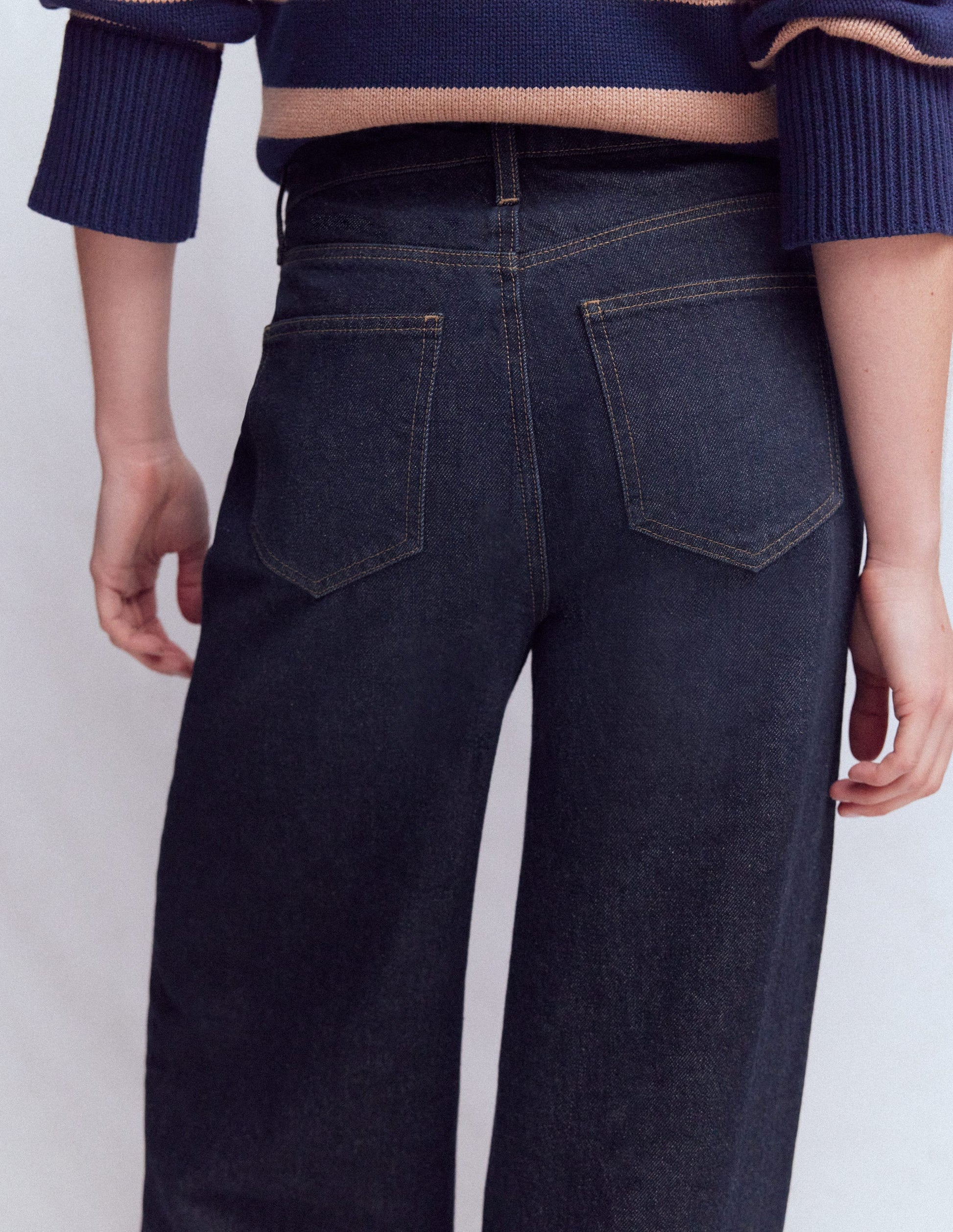 Relaxed Wide Leg  Jeans-Indigo-5