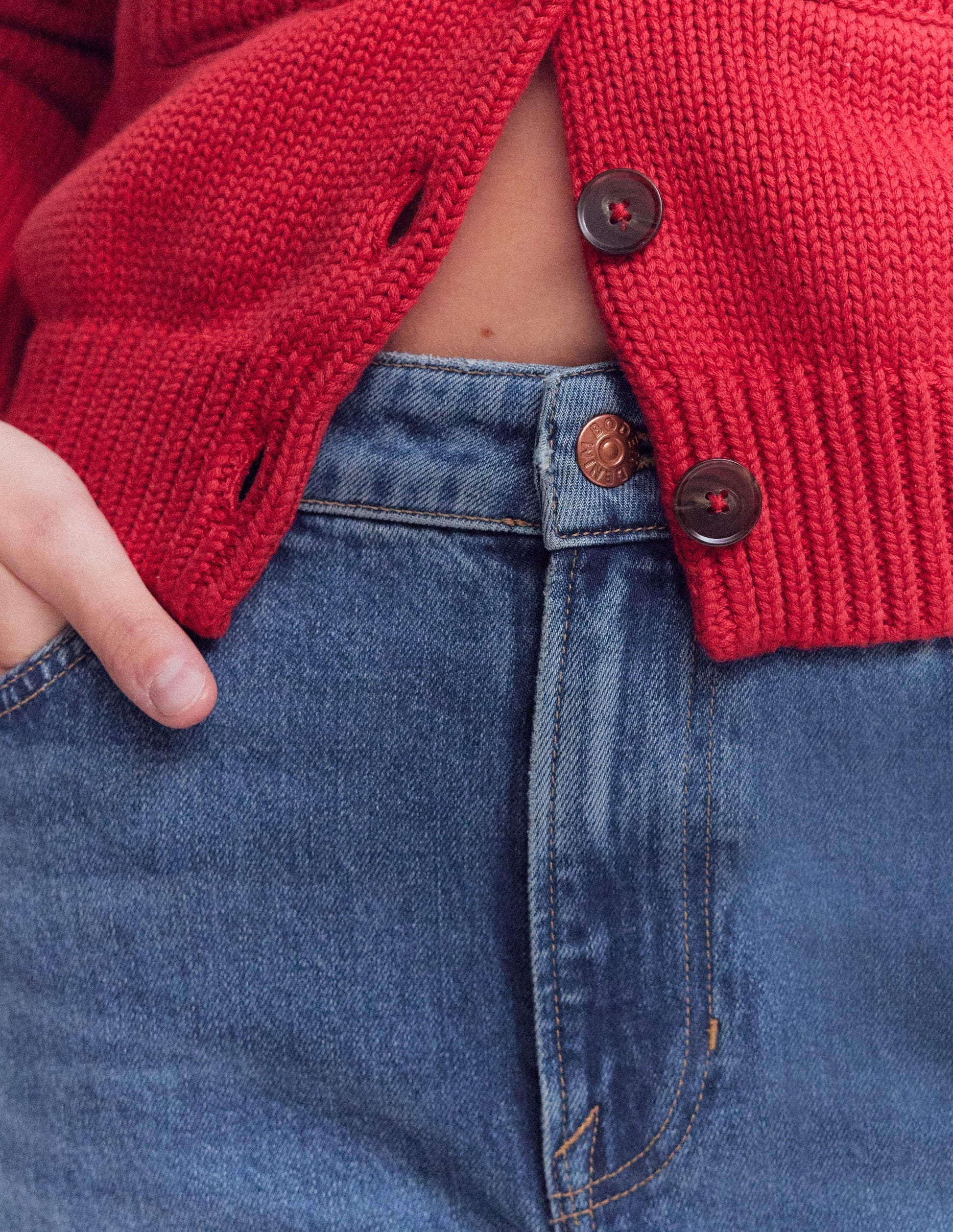 Mid Rise Straight Leg Jeans-Mid Vintage-2