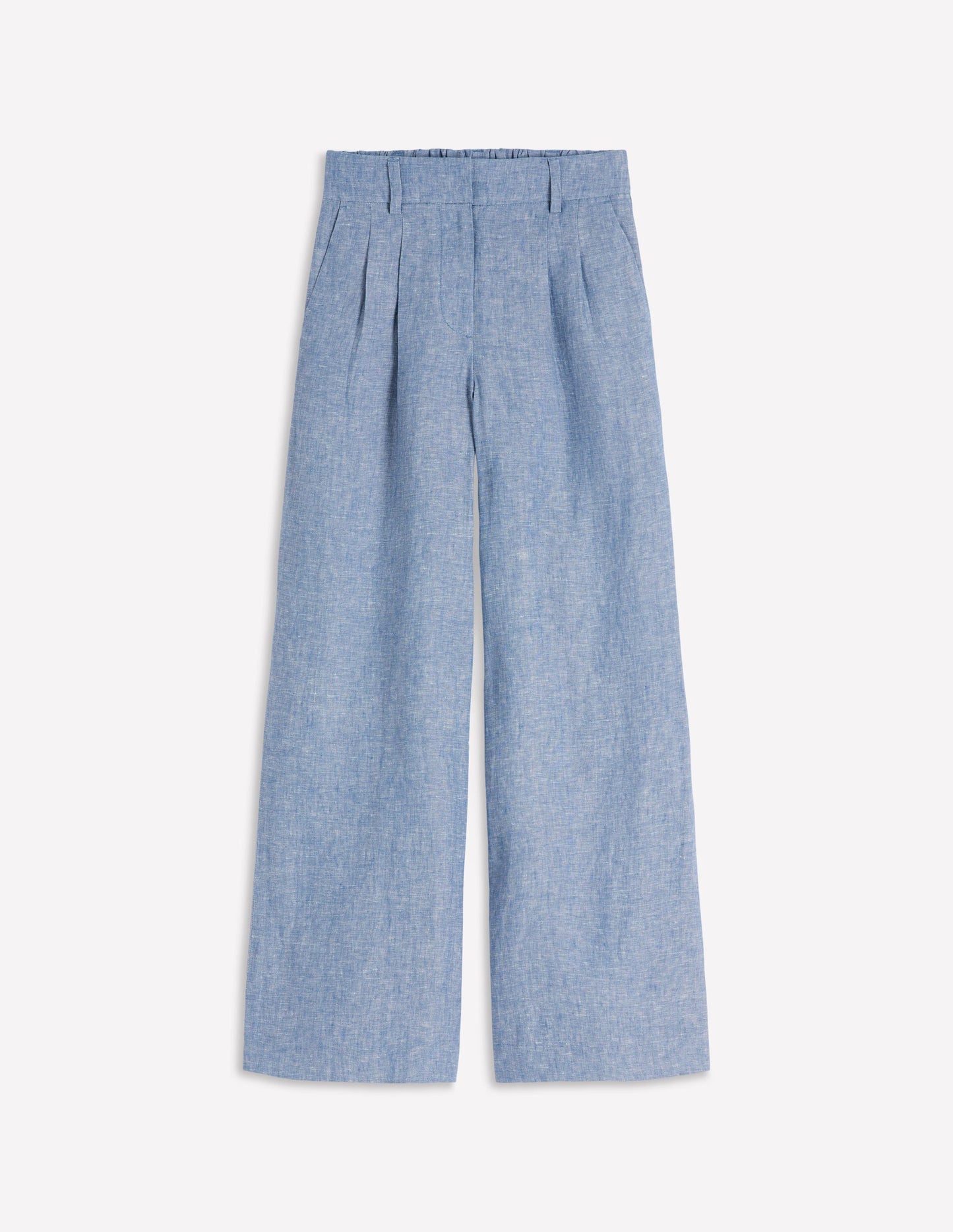 Kensington Linen Trousers-Blue Chambray