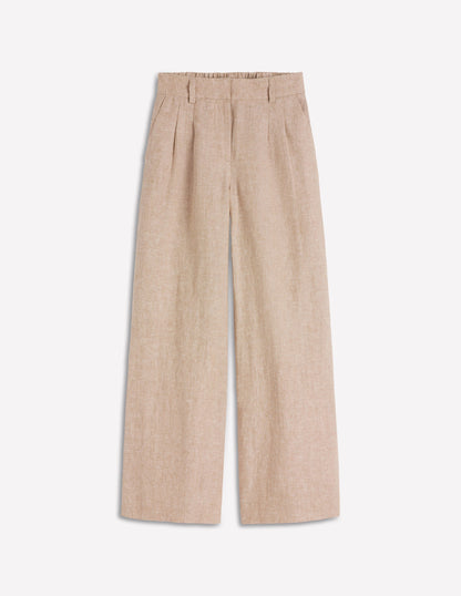 Kensington Linen Trousers-Amphora Chambray-5