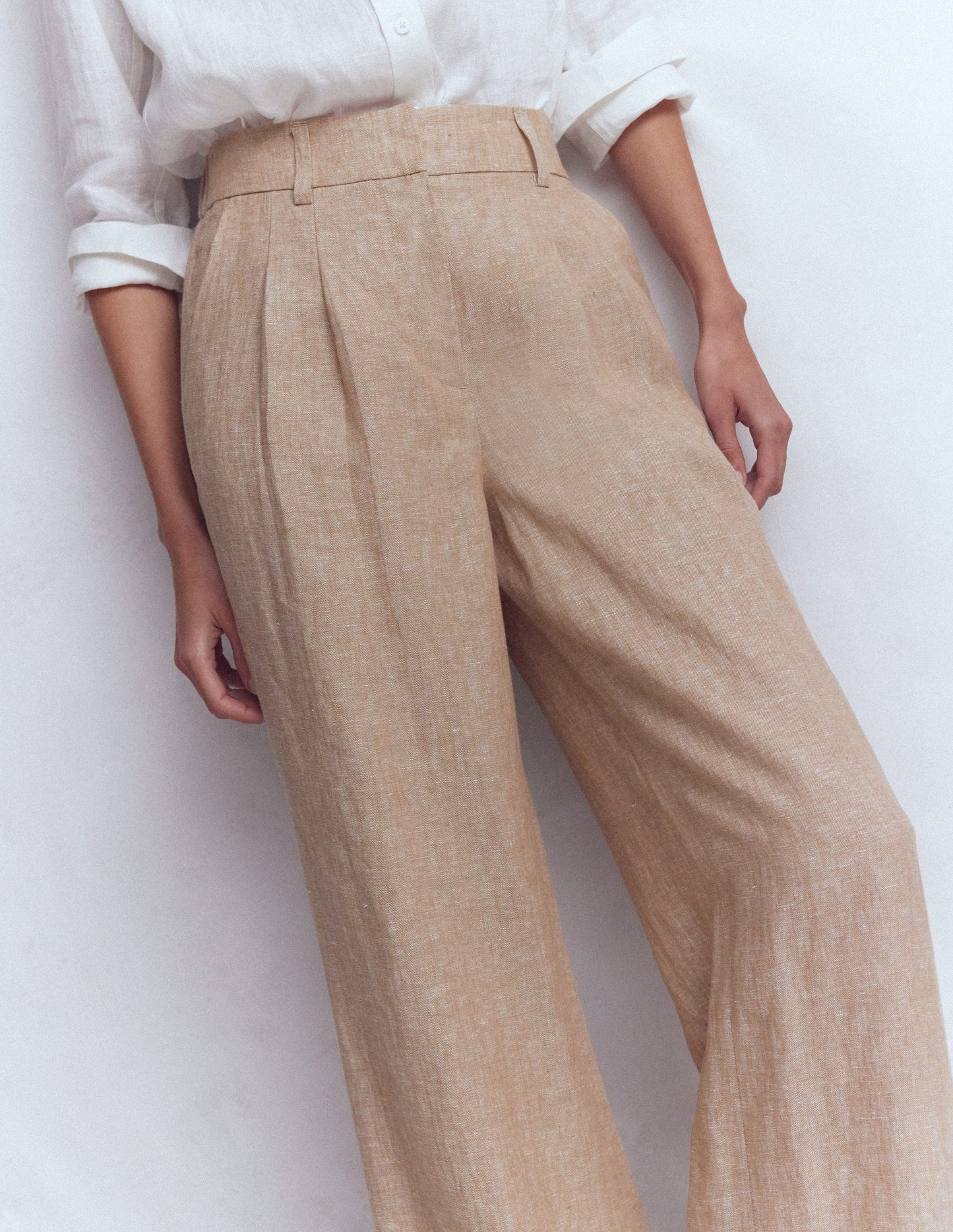Kensington Linen Trousers-Amphora Chambray
