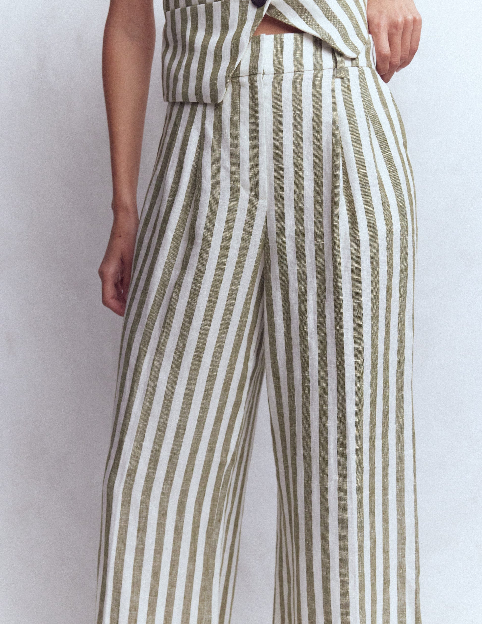 Kensington Linen Trousers-Mayfly Stripe-2