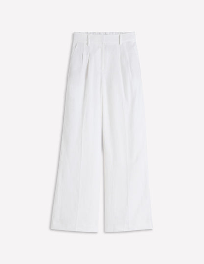 Kensington Linen Trousers-White-6