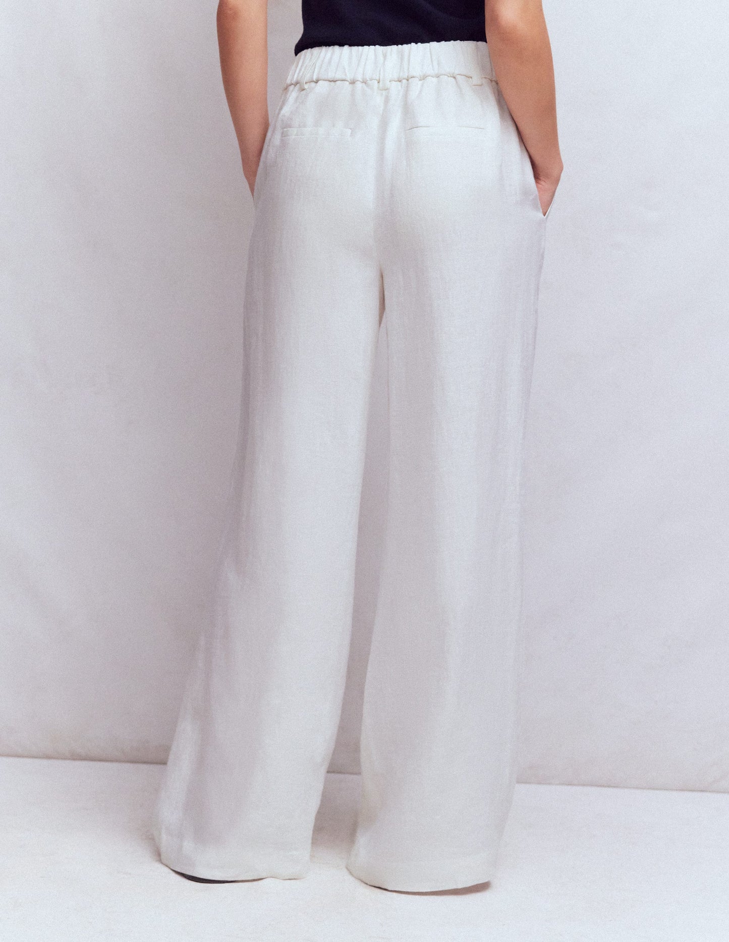 Kensington Linen Trousers-White