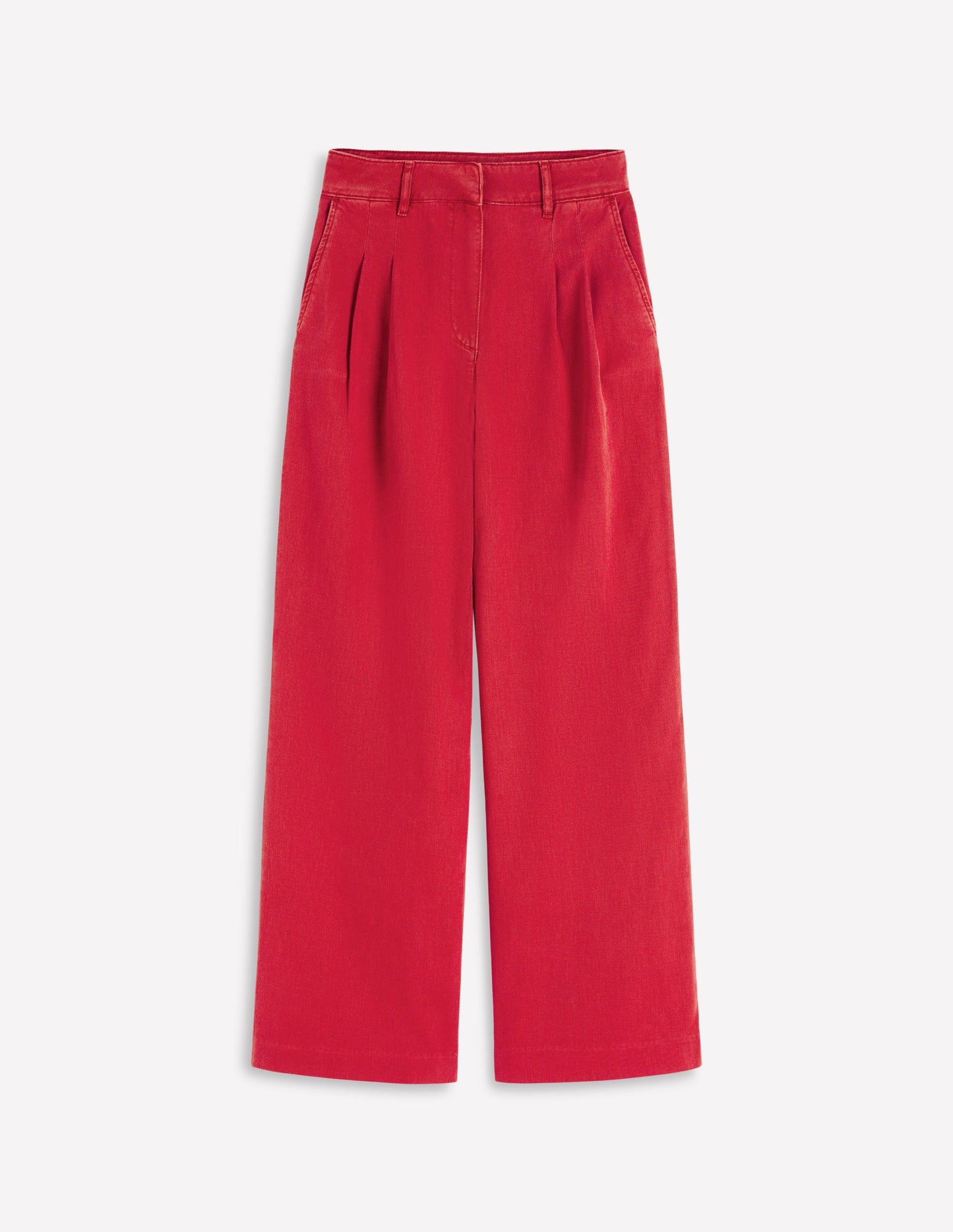 Kensington Wide Leg Trousers-Poppy Red