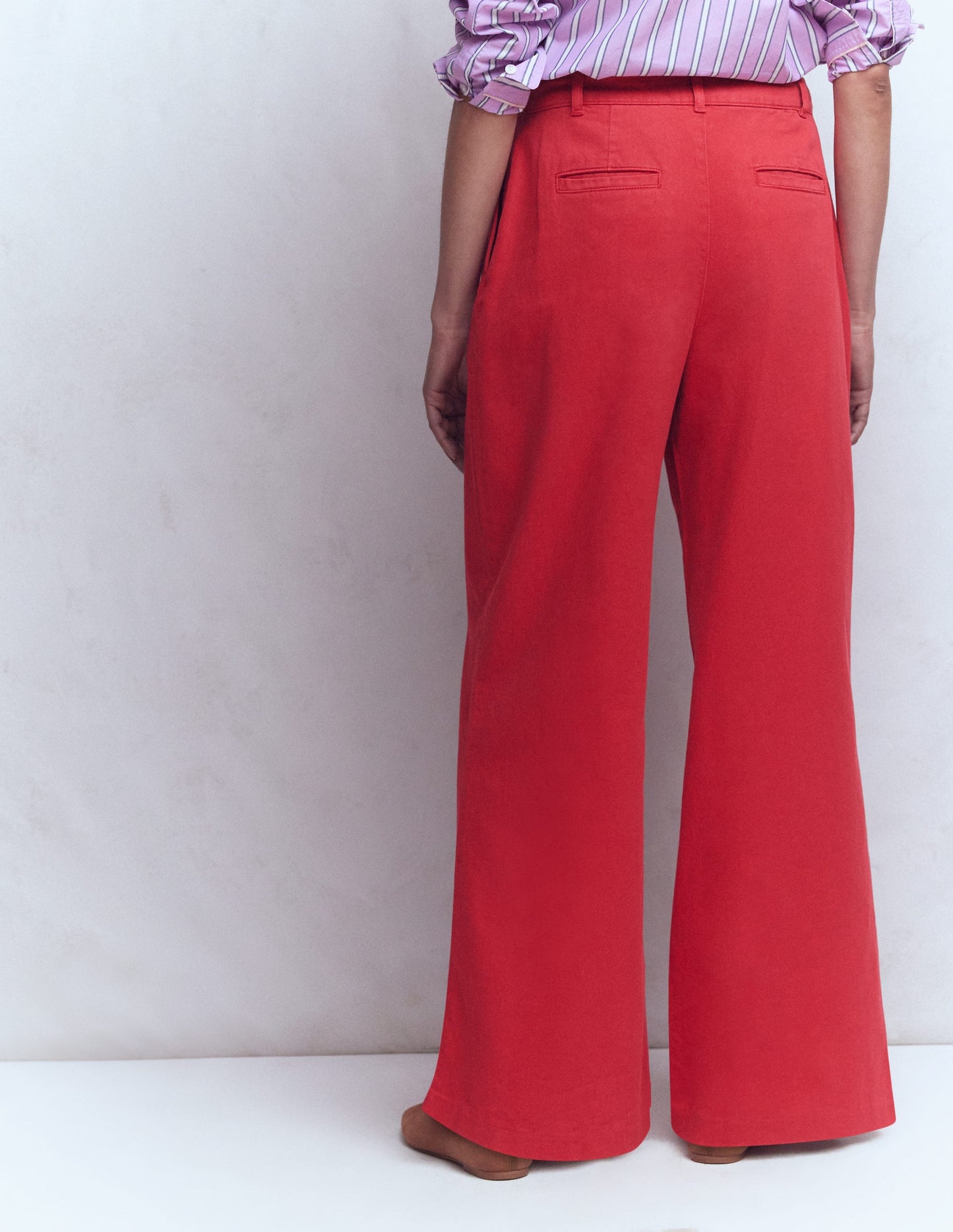 Kensington Wide Leg Trousers-Poppy Red