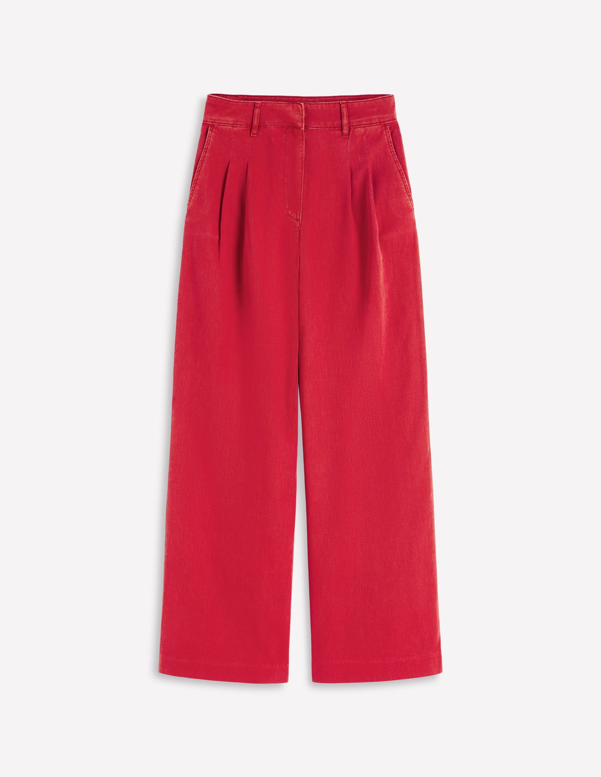 Kensington Wide Leg Trousers-Poppy Red - Image 6