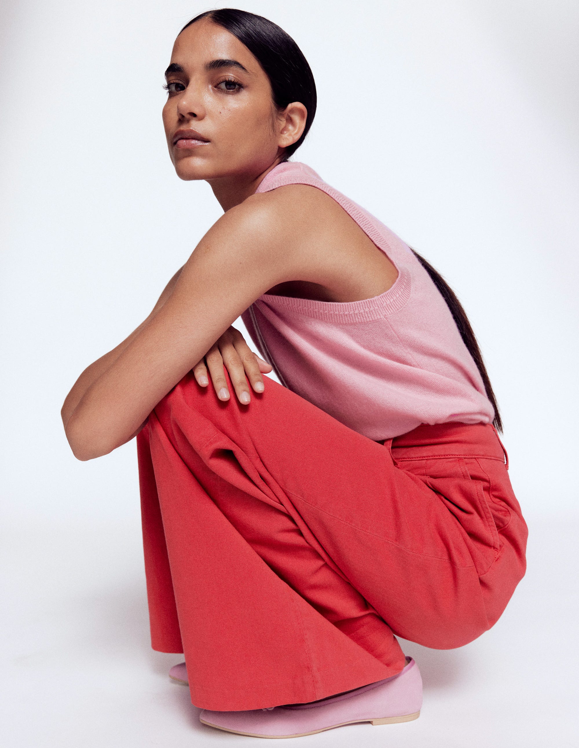 Kensington Wide Leg Trousers-Poppy Red - Image 5