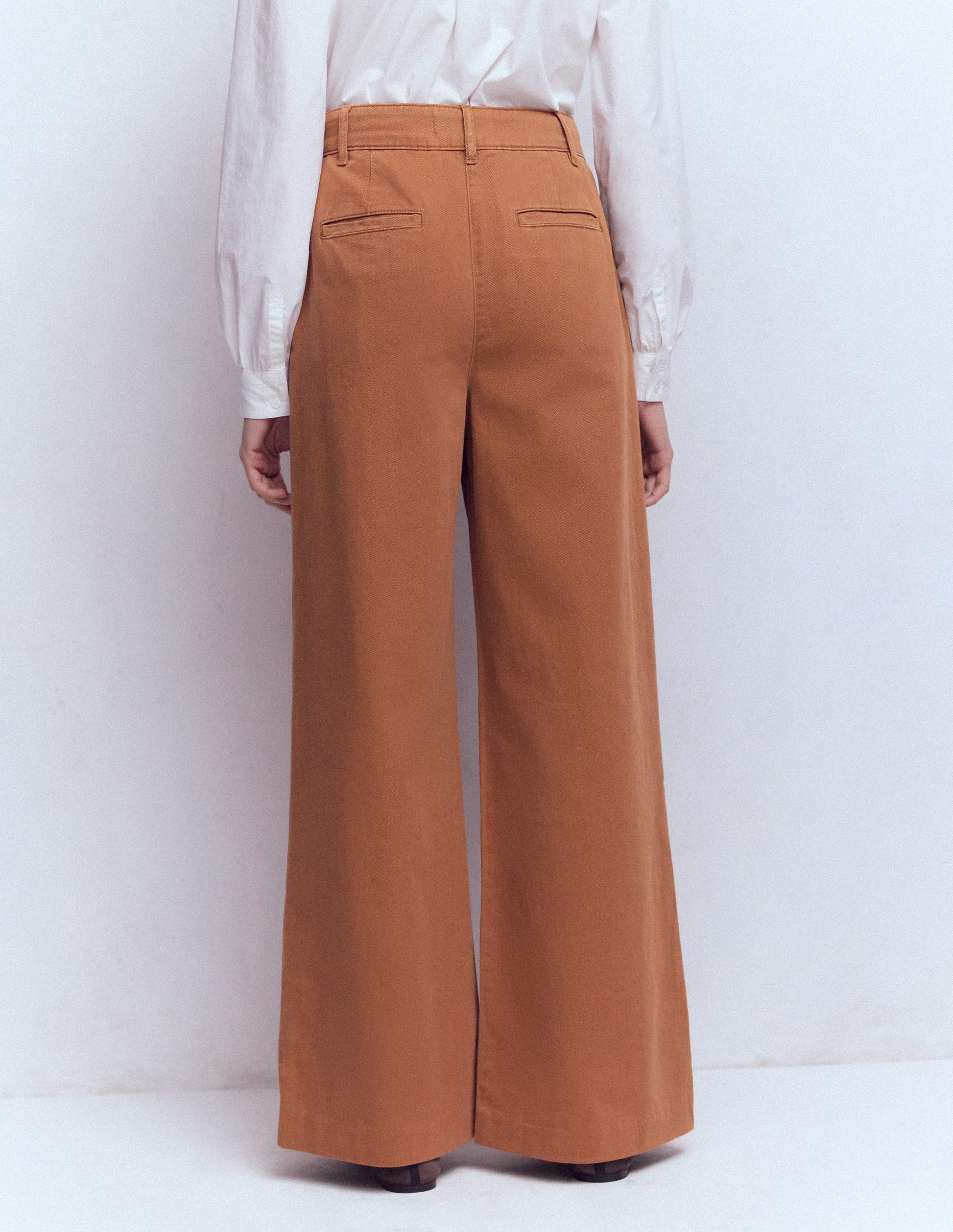 Kensington Wide Leg Trousers-Ginger-3
