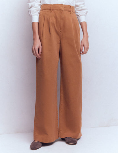 Kensington Wide Leg Trousers-Ginger-3
