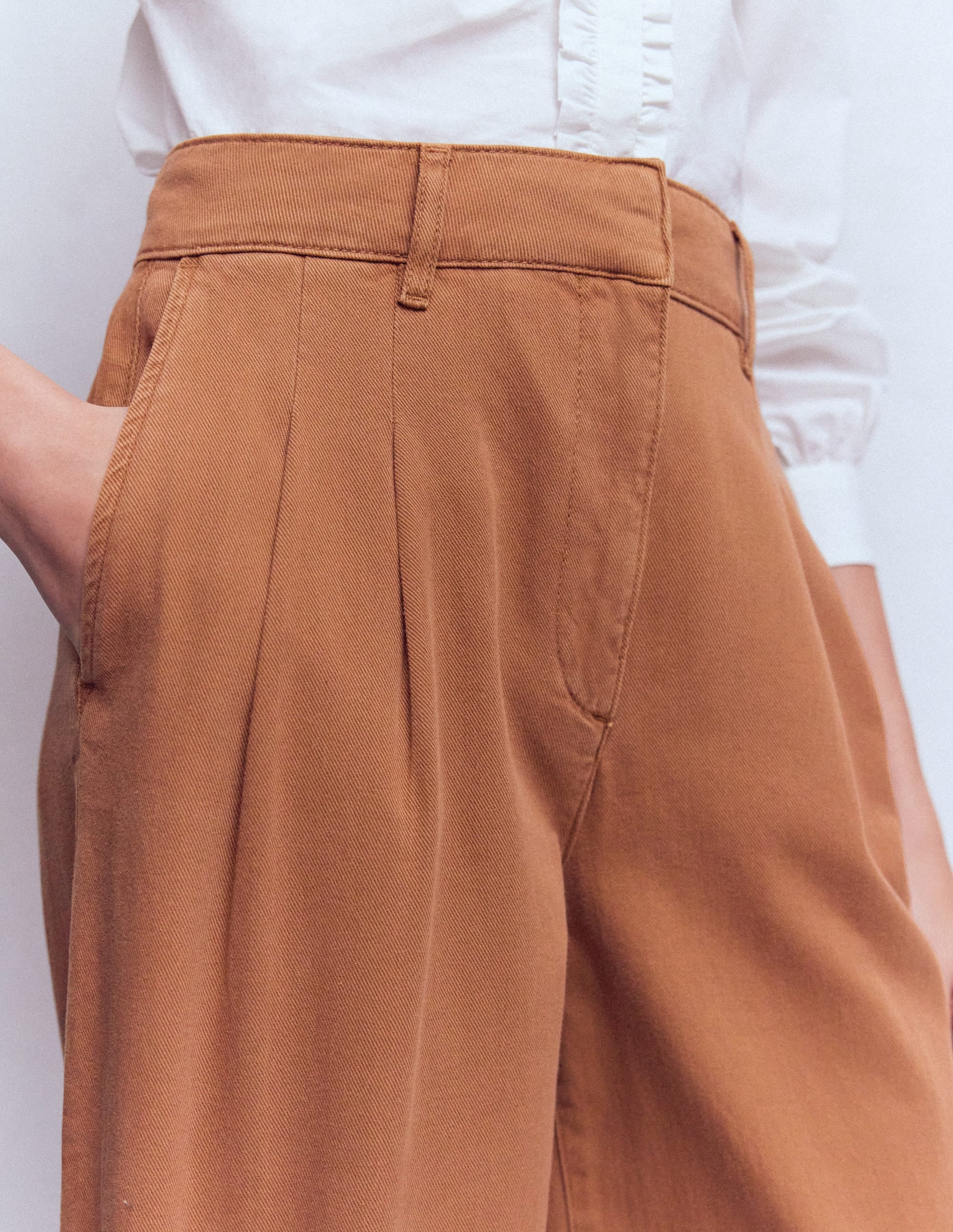 Kensington Wide Leg Trousers-Ginger - Image 5