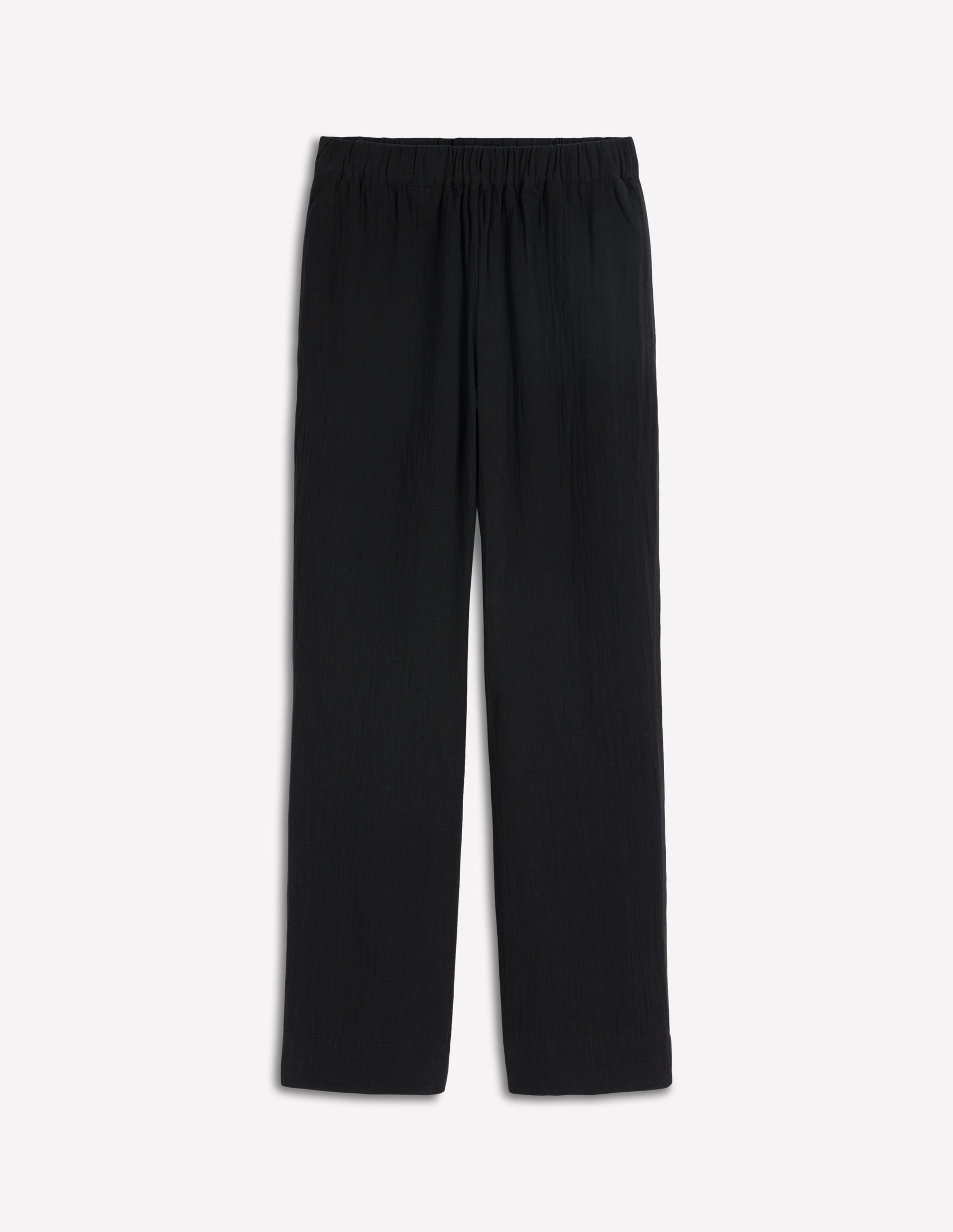 Pull On Double Cloth Trousers-Black - Image 5