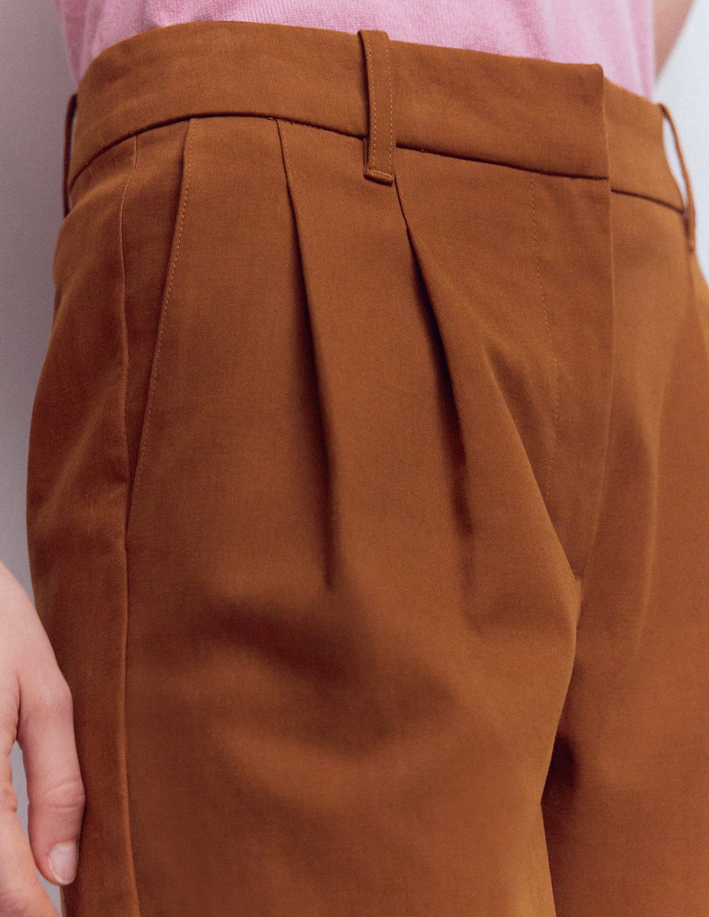 Bloomsbury Cotton Trousers-Russet