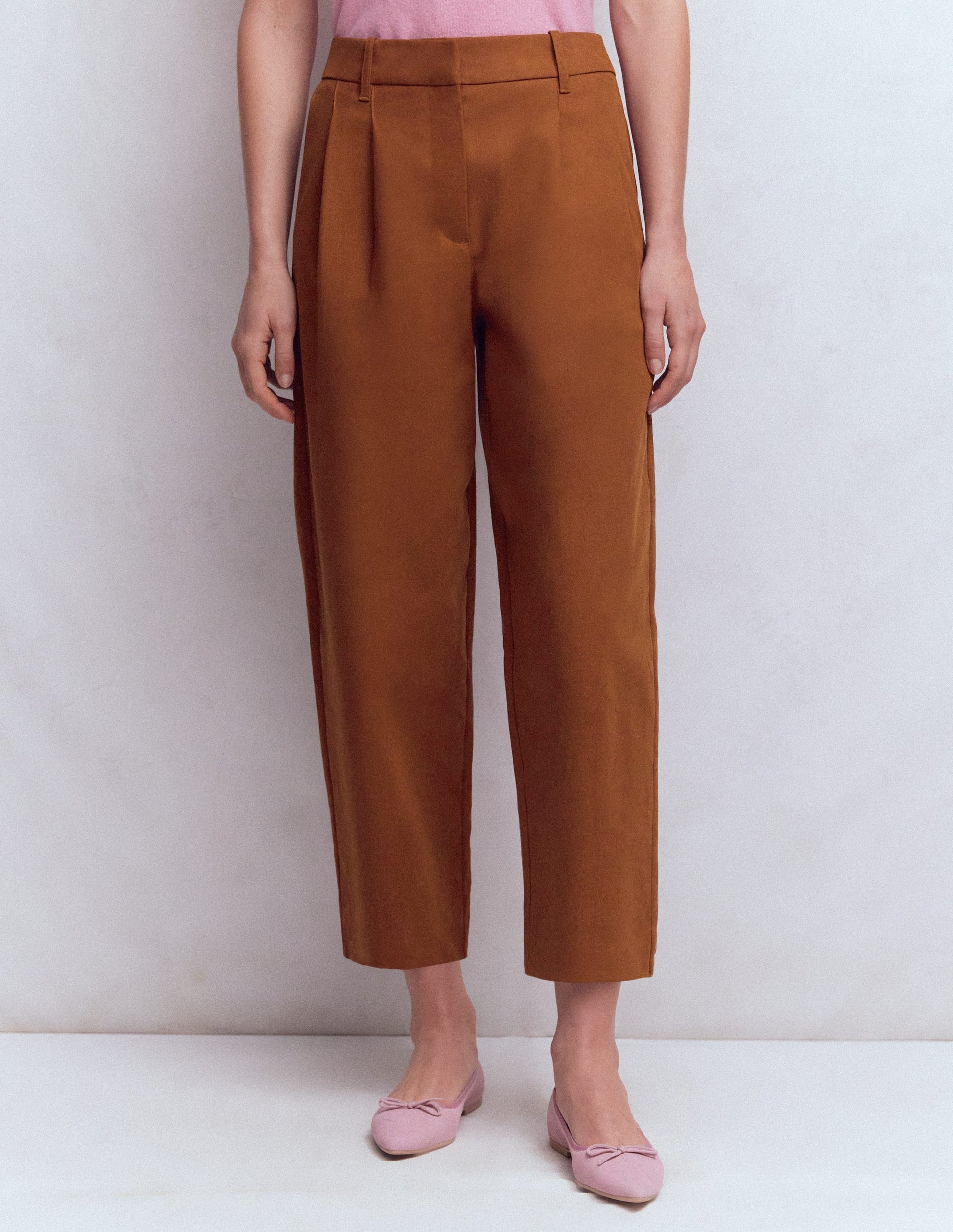 Bloomsbury Cotton Trousers-Russet-4